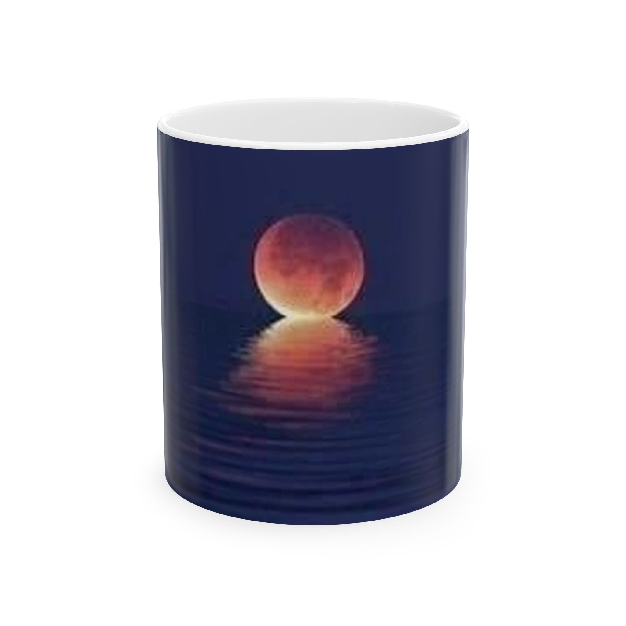 Moonrise Ceramic Mug — Moon Reflection Coffee Cup (11oz & 15oz)
