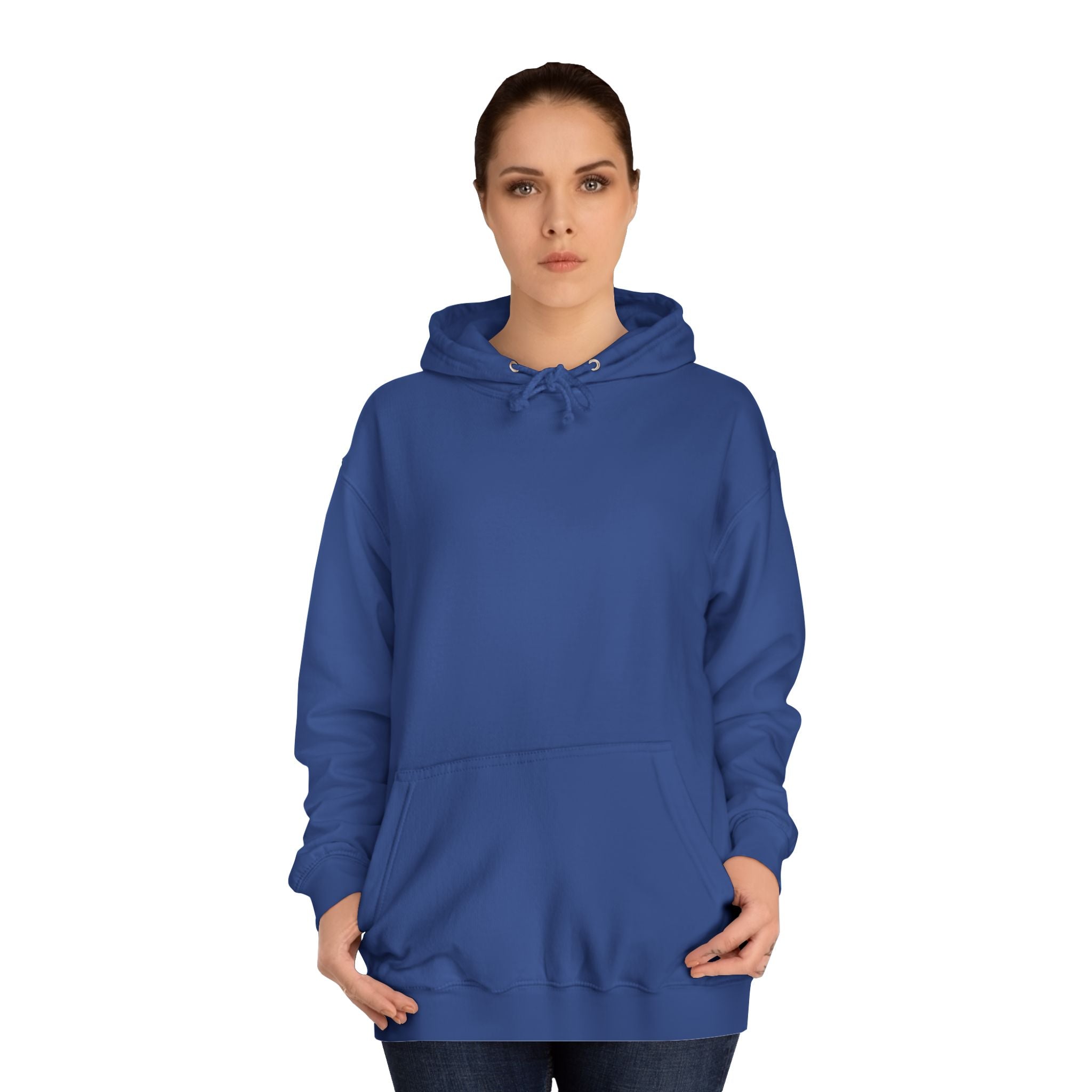 College Hoodie — Retro Sticky Notes Back Print, Cute Study Vibes