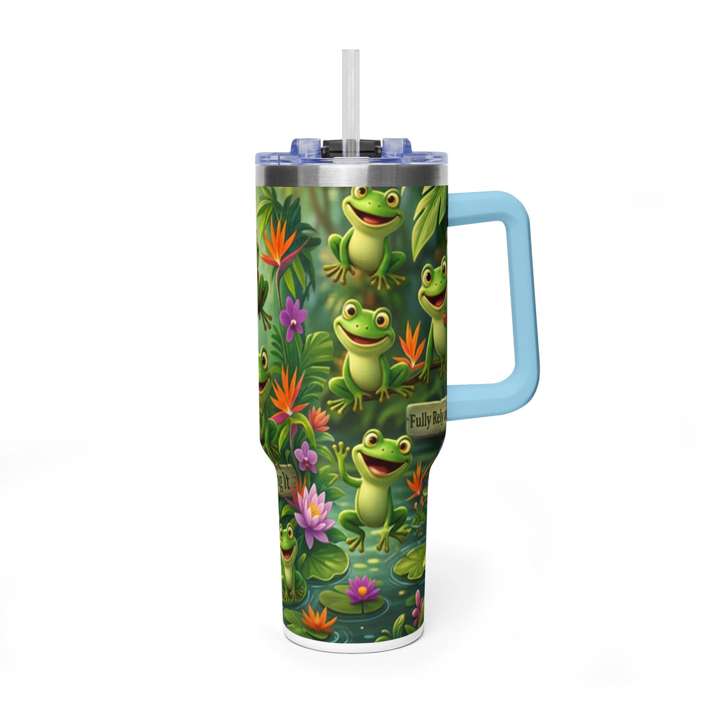 40oz Frog Tumbler – 'Just Frog It' Thermal Travel Cup