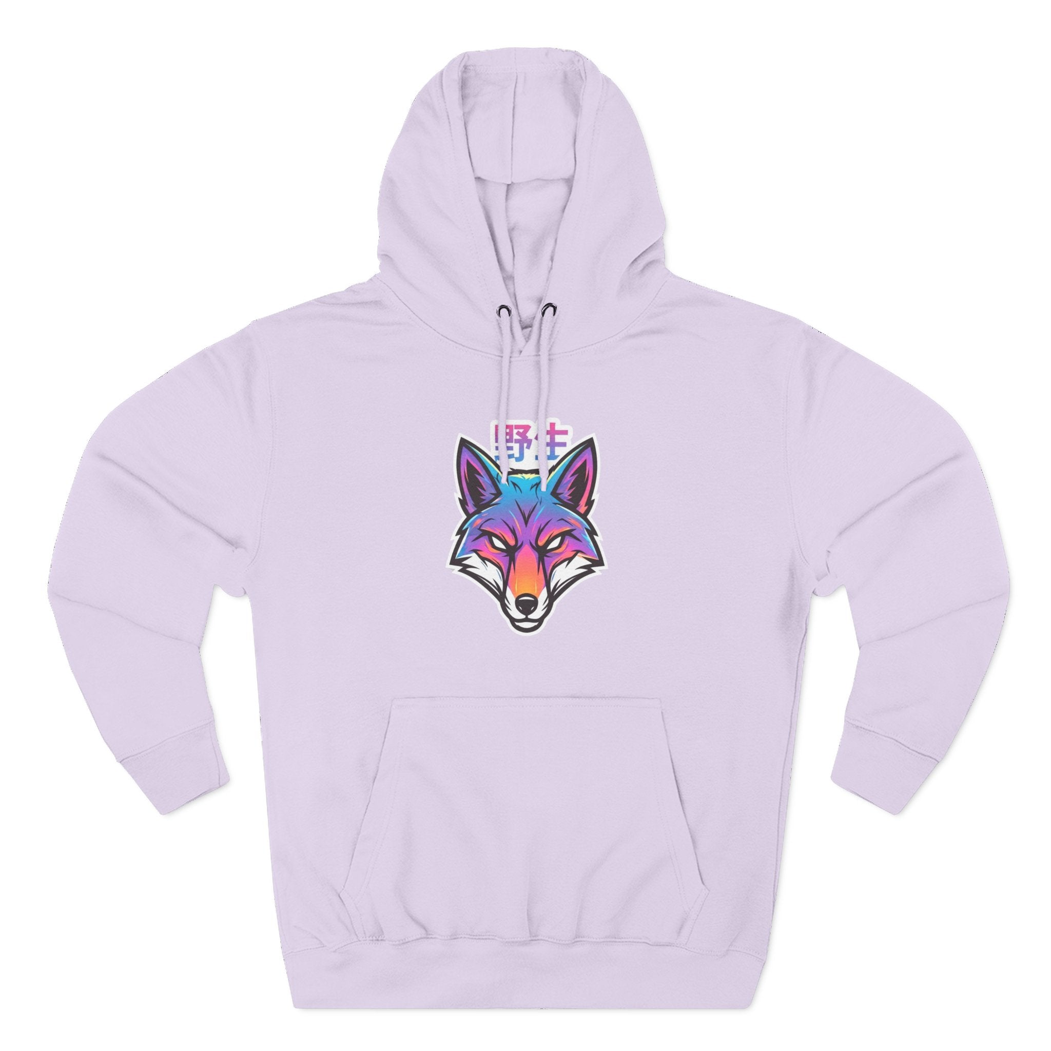 Neon Fox Hoodie — Vibrant Rainbow Fox Head Pullover
