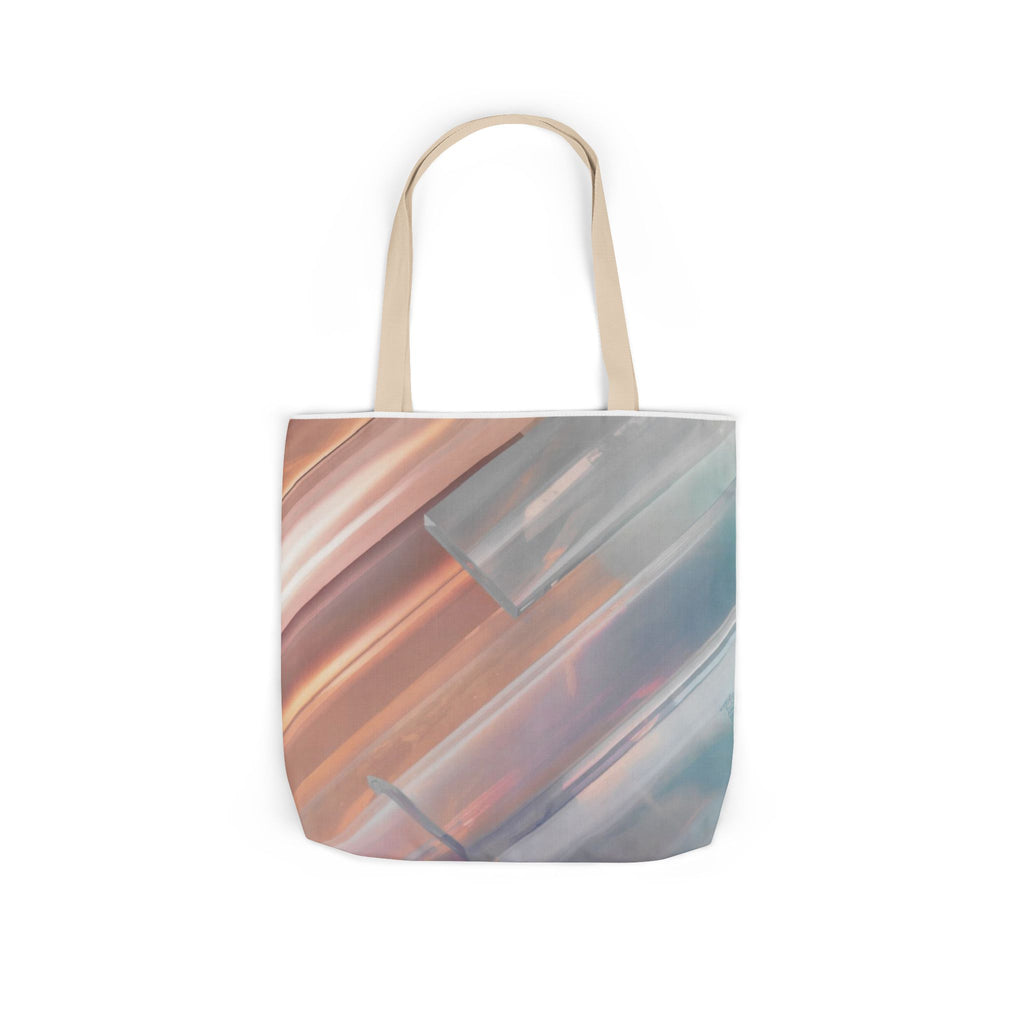 Abstract Pastel Brushstroke Canvas Tote — Artistic Watercolor Shoulder Bag