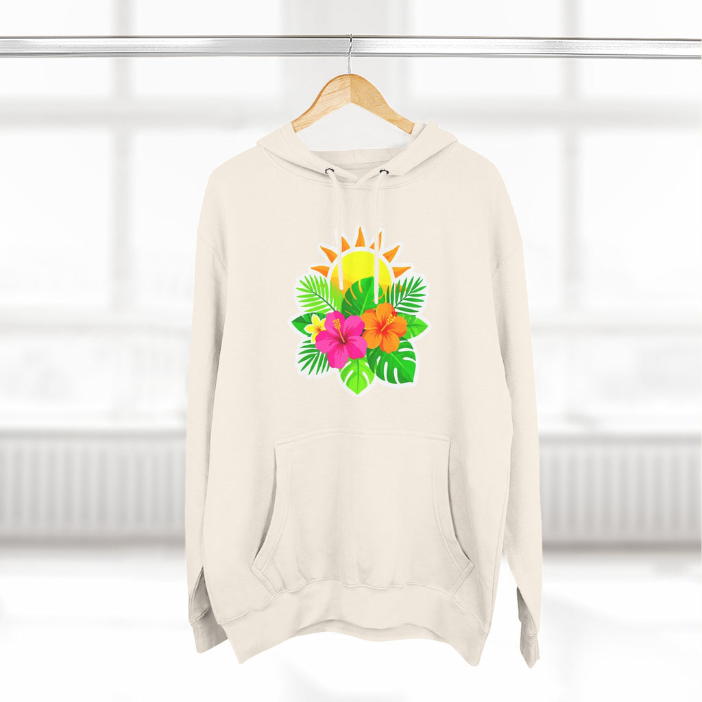 Tropical Hibiscus Hoodie — Sun & Palm Floral Pullover