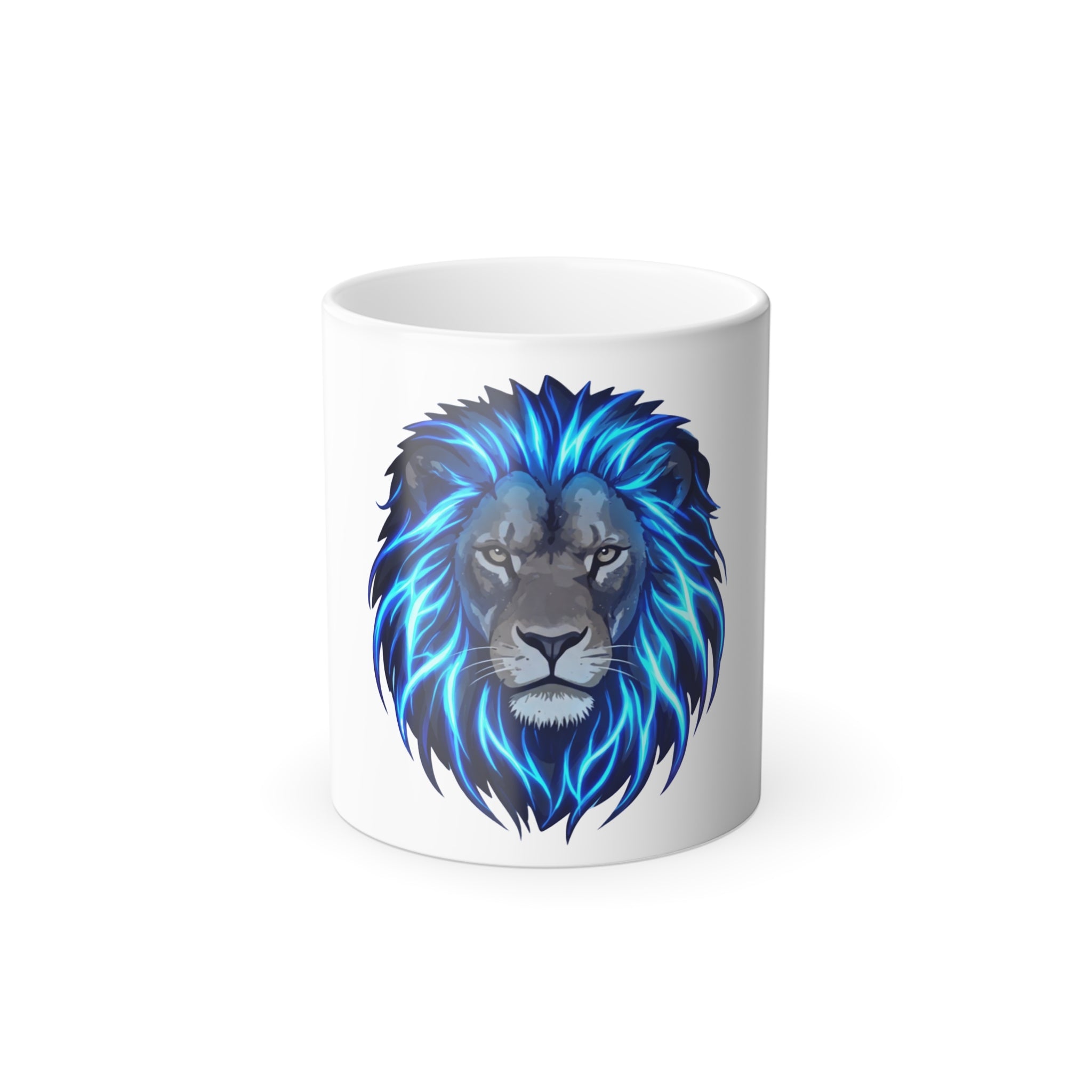 Blue Lion Color-Changing Mug — 11oz Heat Reveal Coffee Cup