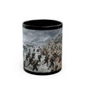 D-Day Invasion Black Mug — World War II Beach Assault Scene (11oz/15oz)