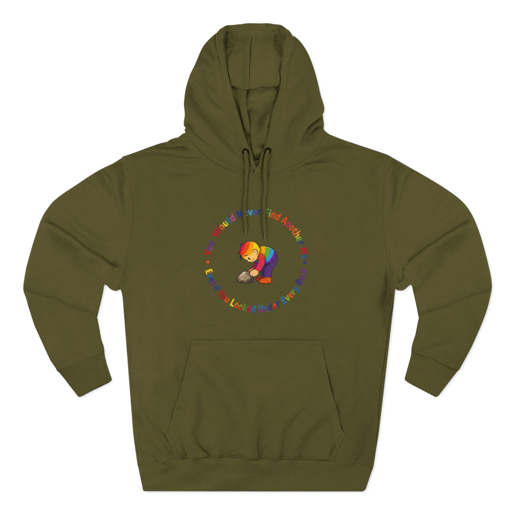 Rainbow Sloth Hoodie — “If You Wouldn’t Find Anyone, You’d Be Looked Under Every Rock” Cozy Graphic Pullover