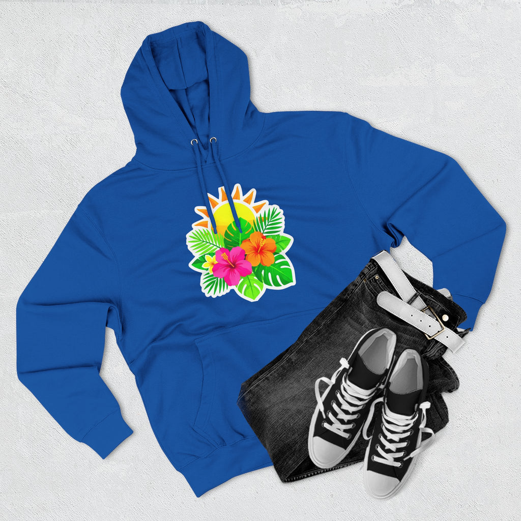 Tropical Hibiscus Hoodie — Sun & Palm Floral Pullover