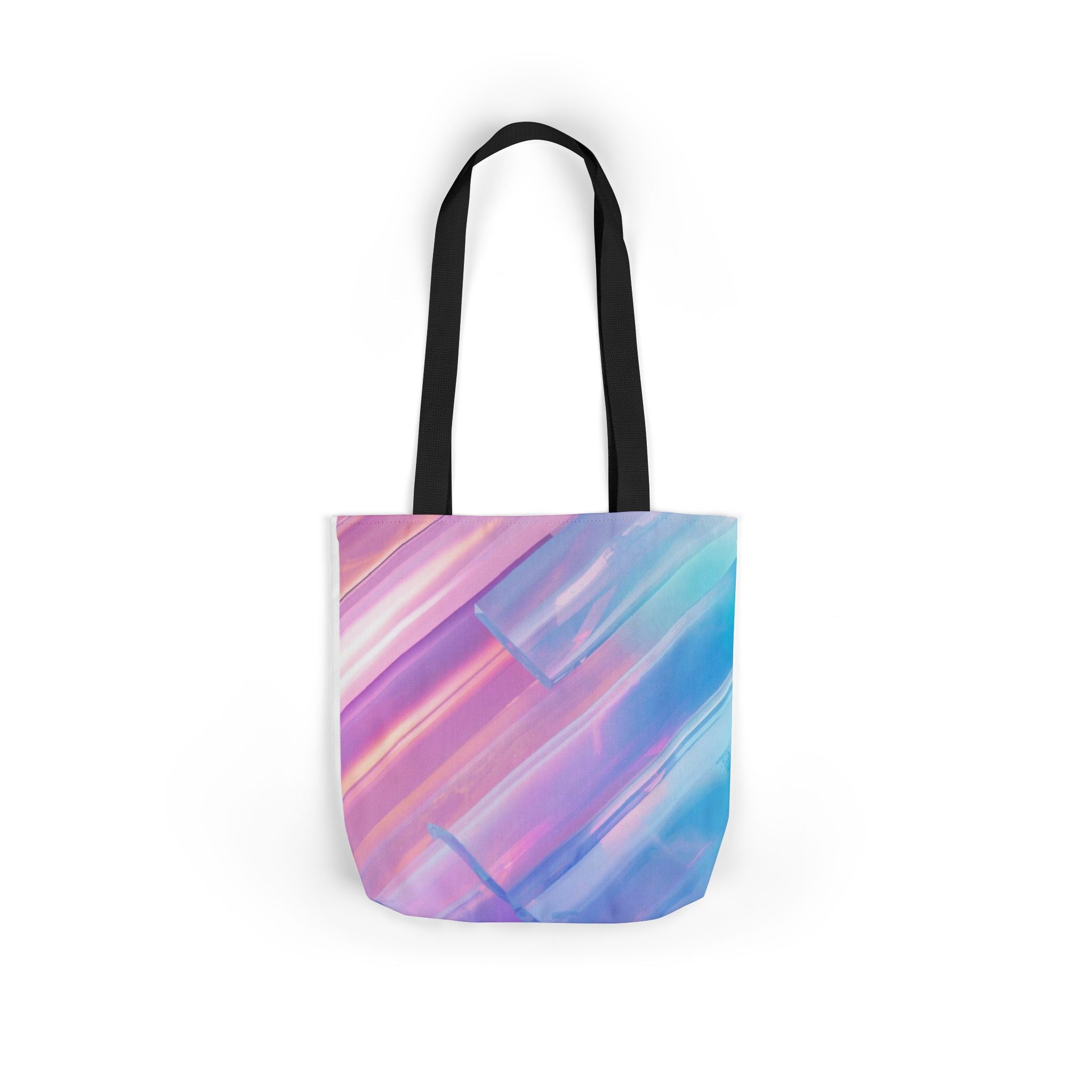 Pastel Brushstroke Canvas Tote — Colorful Abstract Shoulder Bag