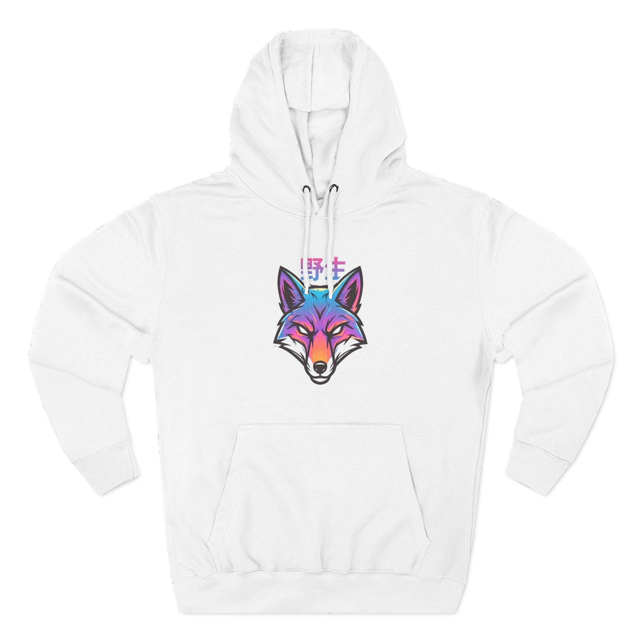 Neon Fox Hoodie — Vibrant Rainbow Fox Head Pullover