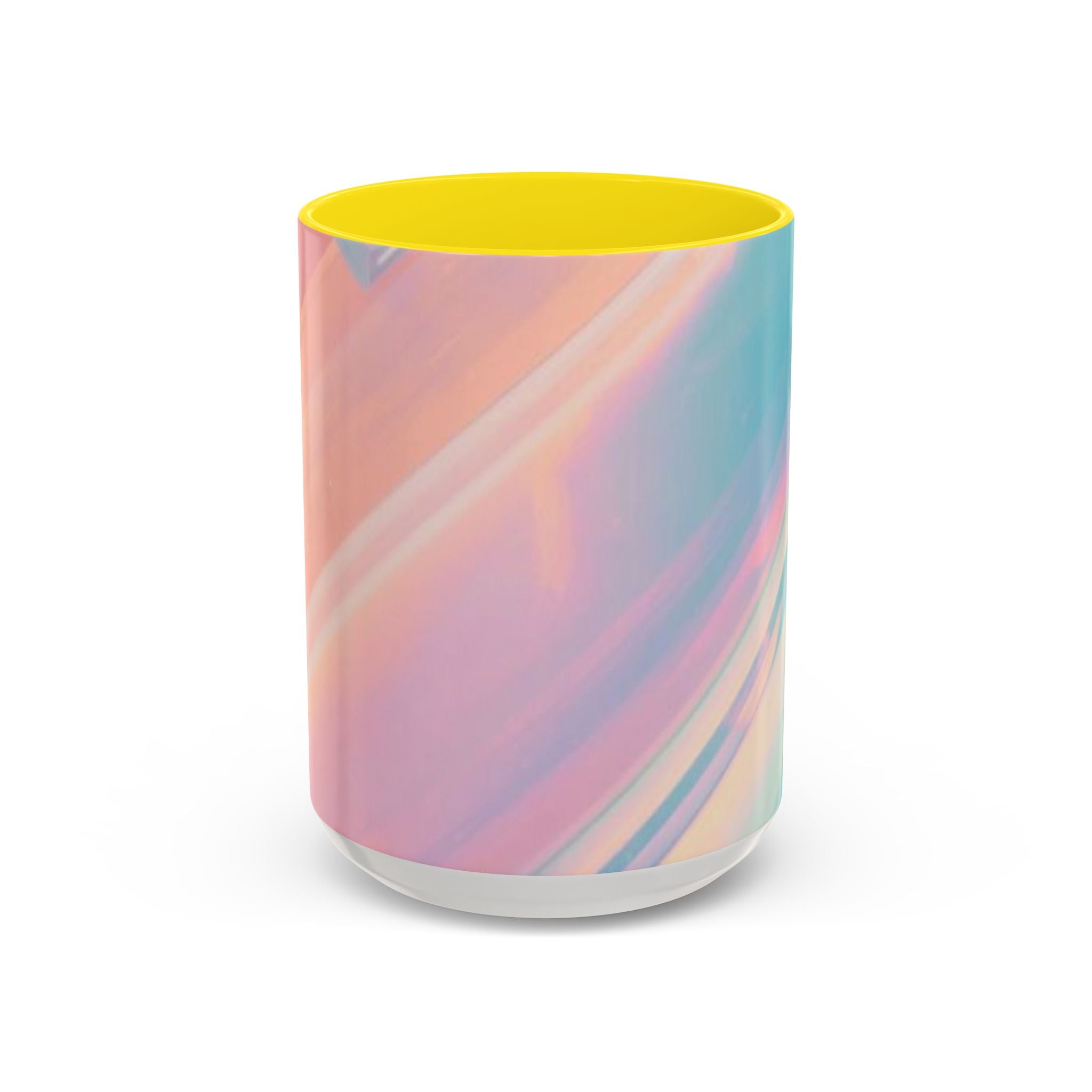 Pastel Marble Accent Coffee Mug – Iridescent Swirl 11/15oz