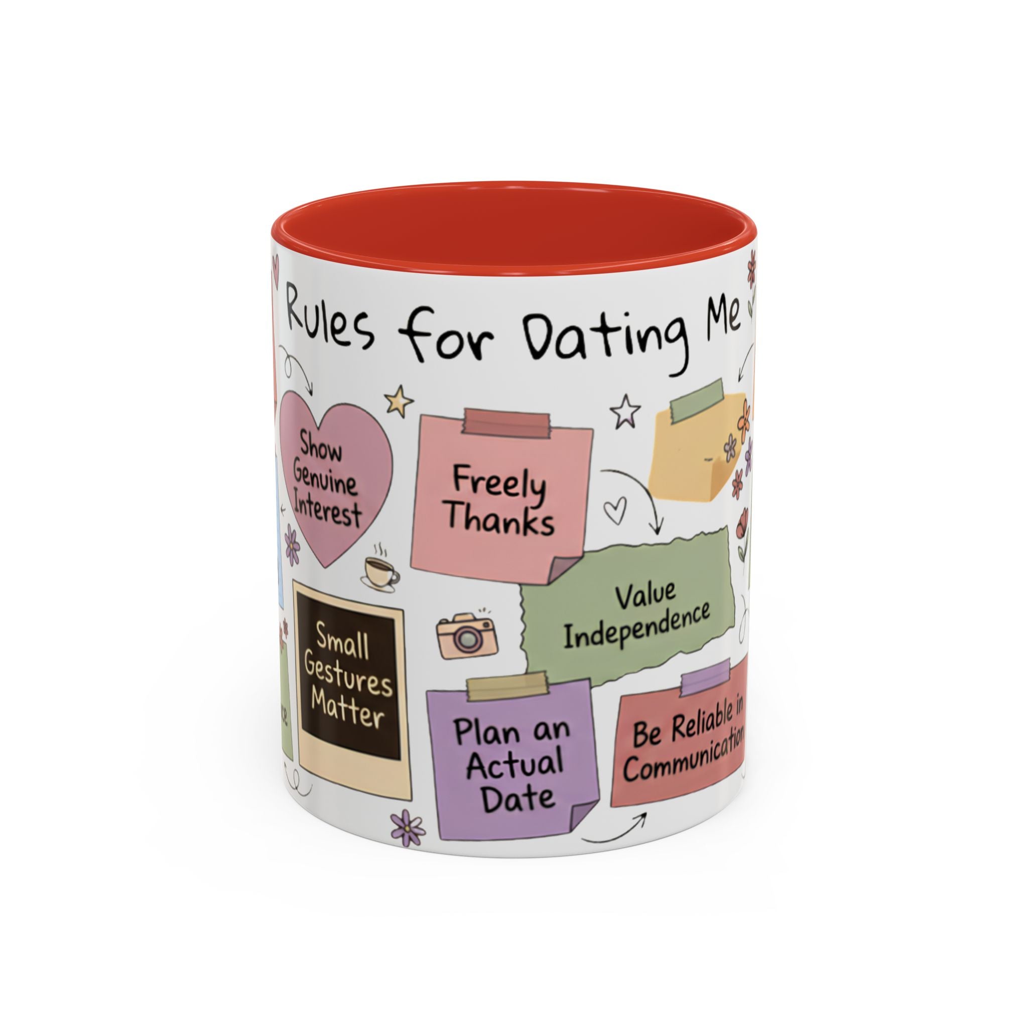 Coffee Mug — 'Rules for Dating Me' Cute Advice Graphic Mug (11/15oz)