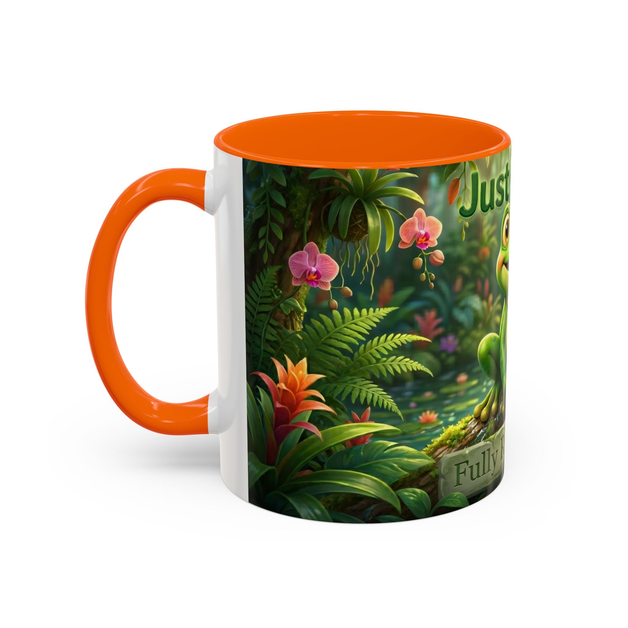 Just Frog It Coffee Mug — Faith-Inspired Cute Frog Accent Mug (11/15oz)