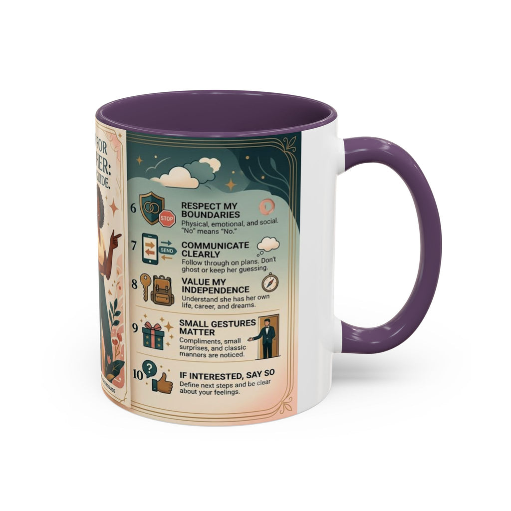 Coffee Mug - “10 Rules for Dating Her: A Modern Guide” Accent Ceramic Mug