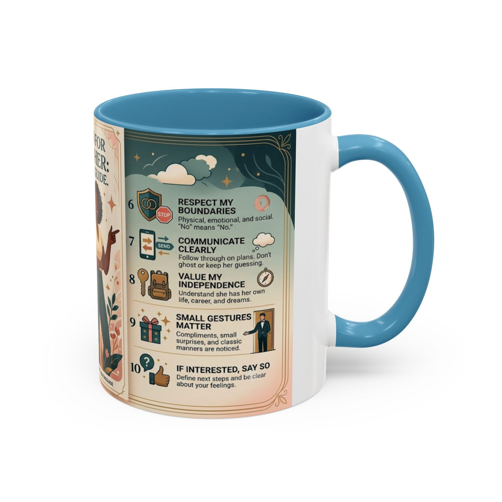 Coffee Mug - “10 Rules for Dating Her: A Modern Guide” Accent Ceramic Mug