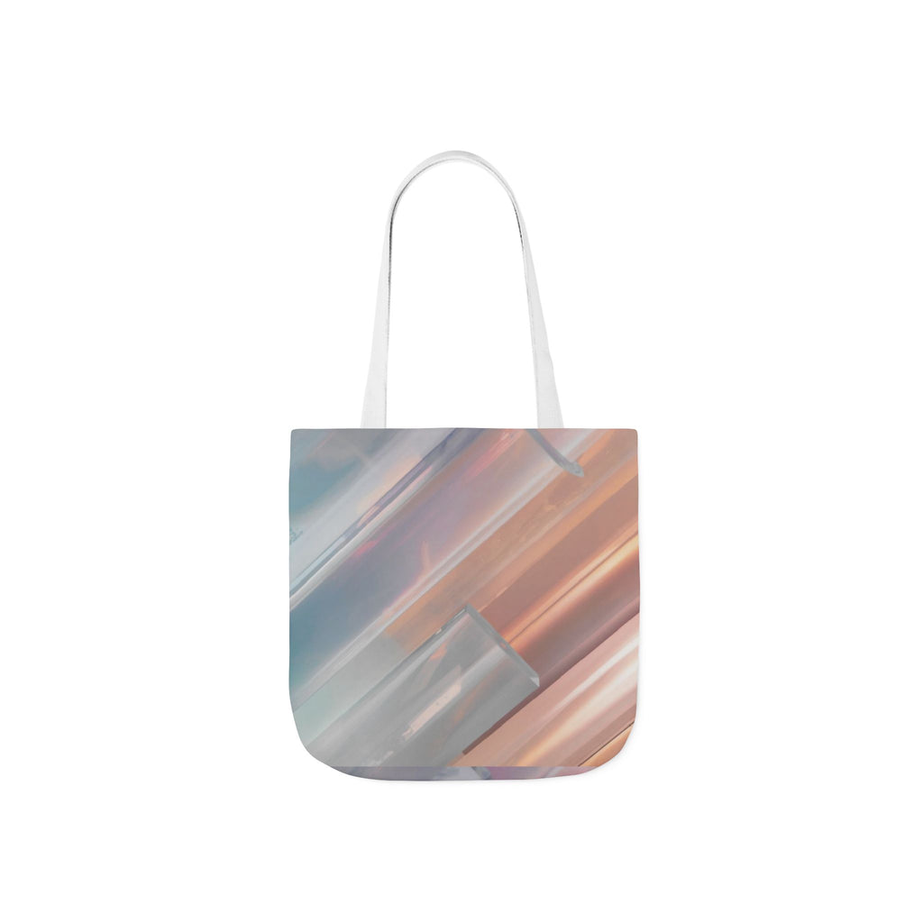 Abstract Pastel Brushstroke Canvas Tote — Artistic Watercolor Shoulder Bag