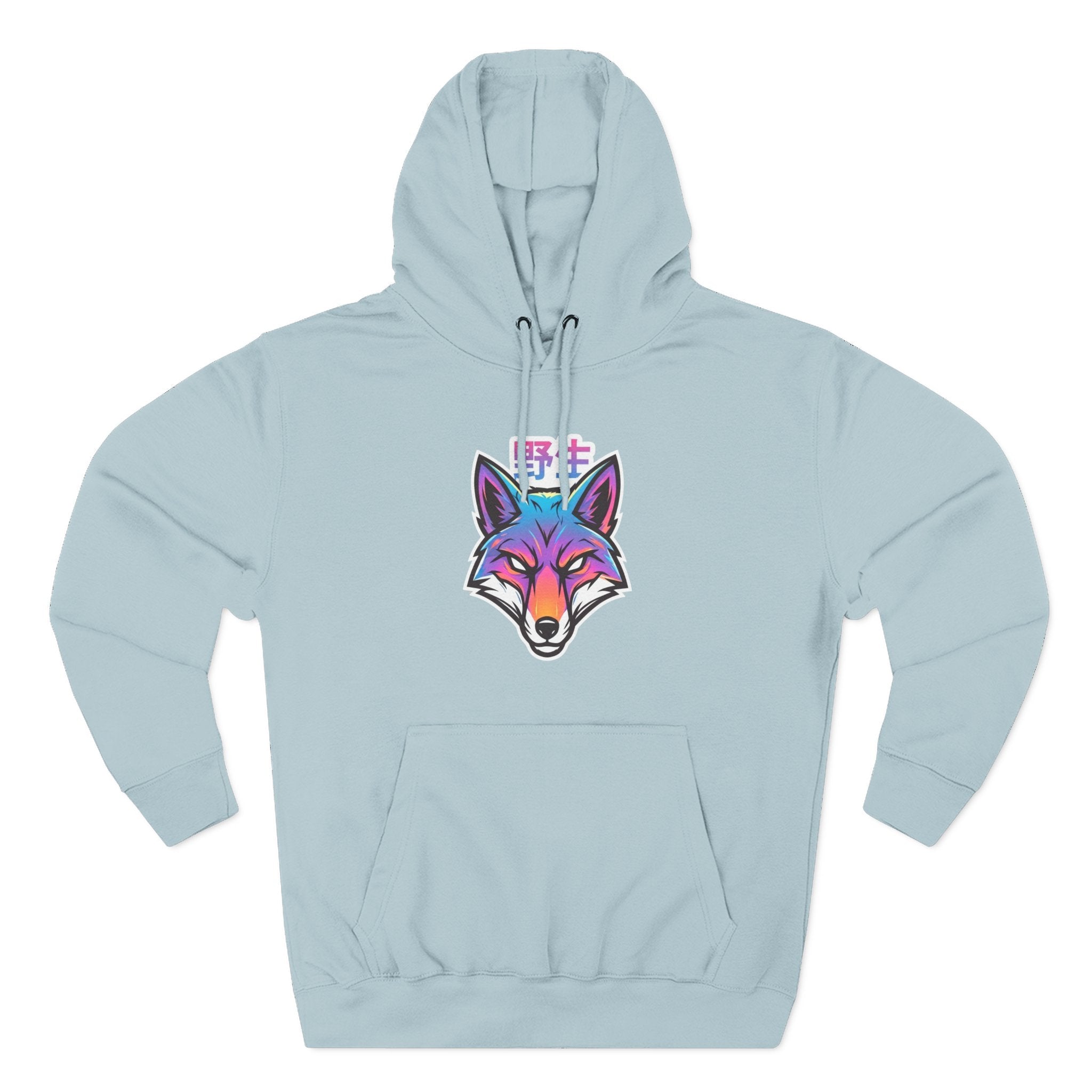Neon Fox Hoodie — Vibrant Rainbow Fox Head Pullover