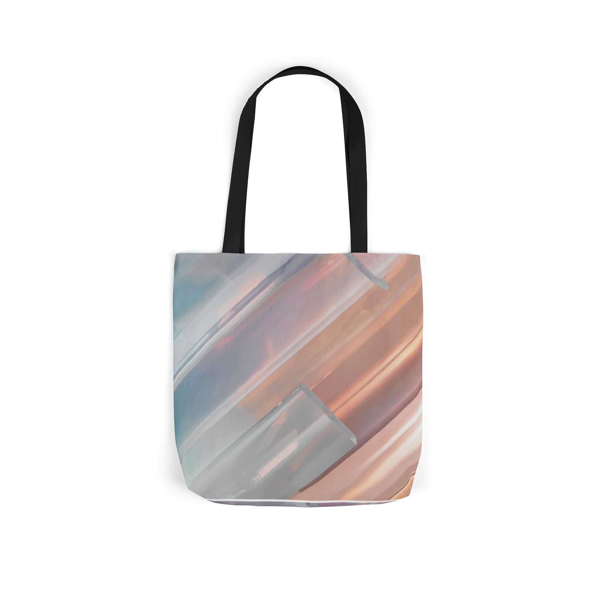 Abstract Pastel Brushstroke Canvas Tote — Artistic Watercolor Shoulder Bag