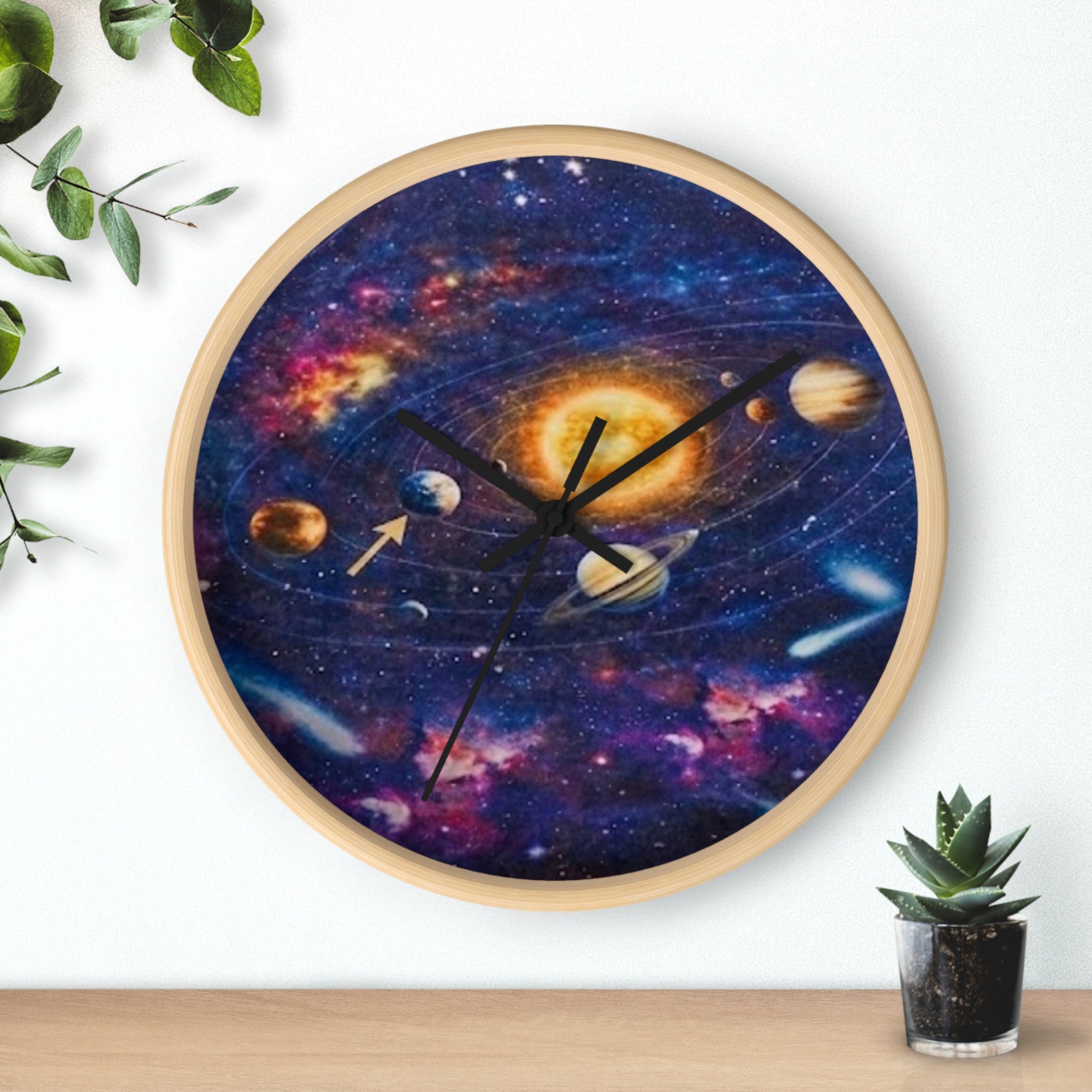 Galaxy Solar System Wall Clock — Decorative Space-Themed Clock for Kids & Sci‑Fi Fans