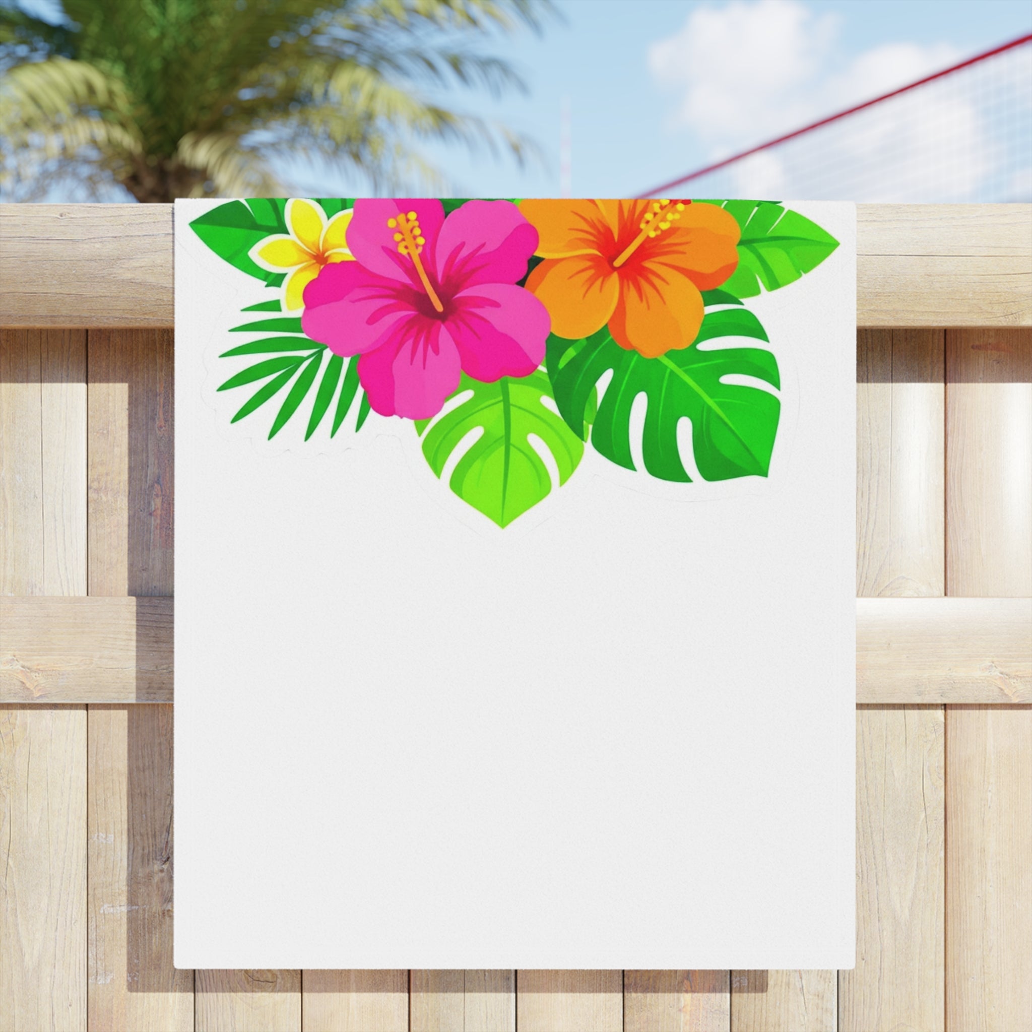 Tropical Hibiscus Sun Beach Towel