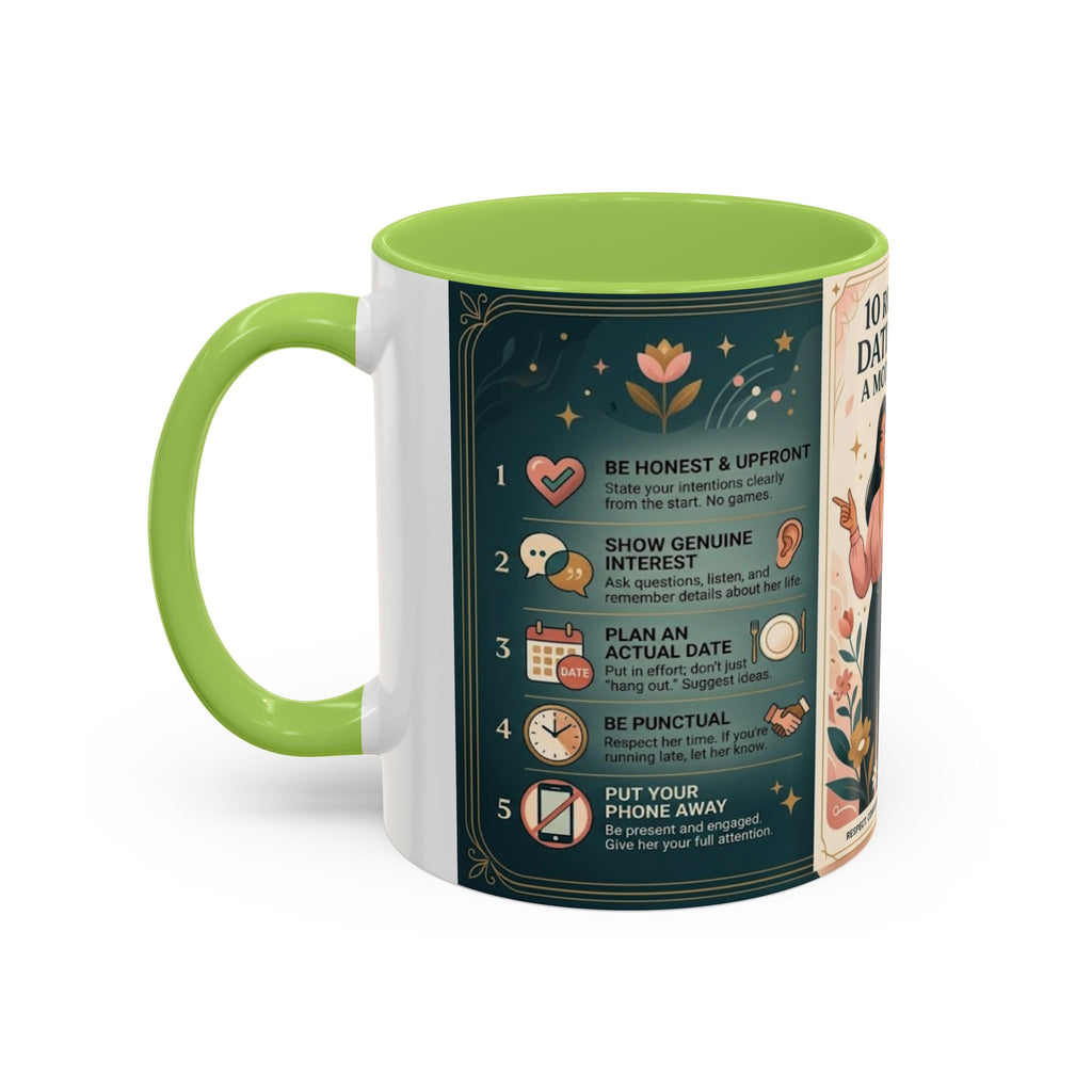 Coffee Mug - “10 Rules for Dating Her: A Modern Guide” Accent Ceramic Mug
