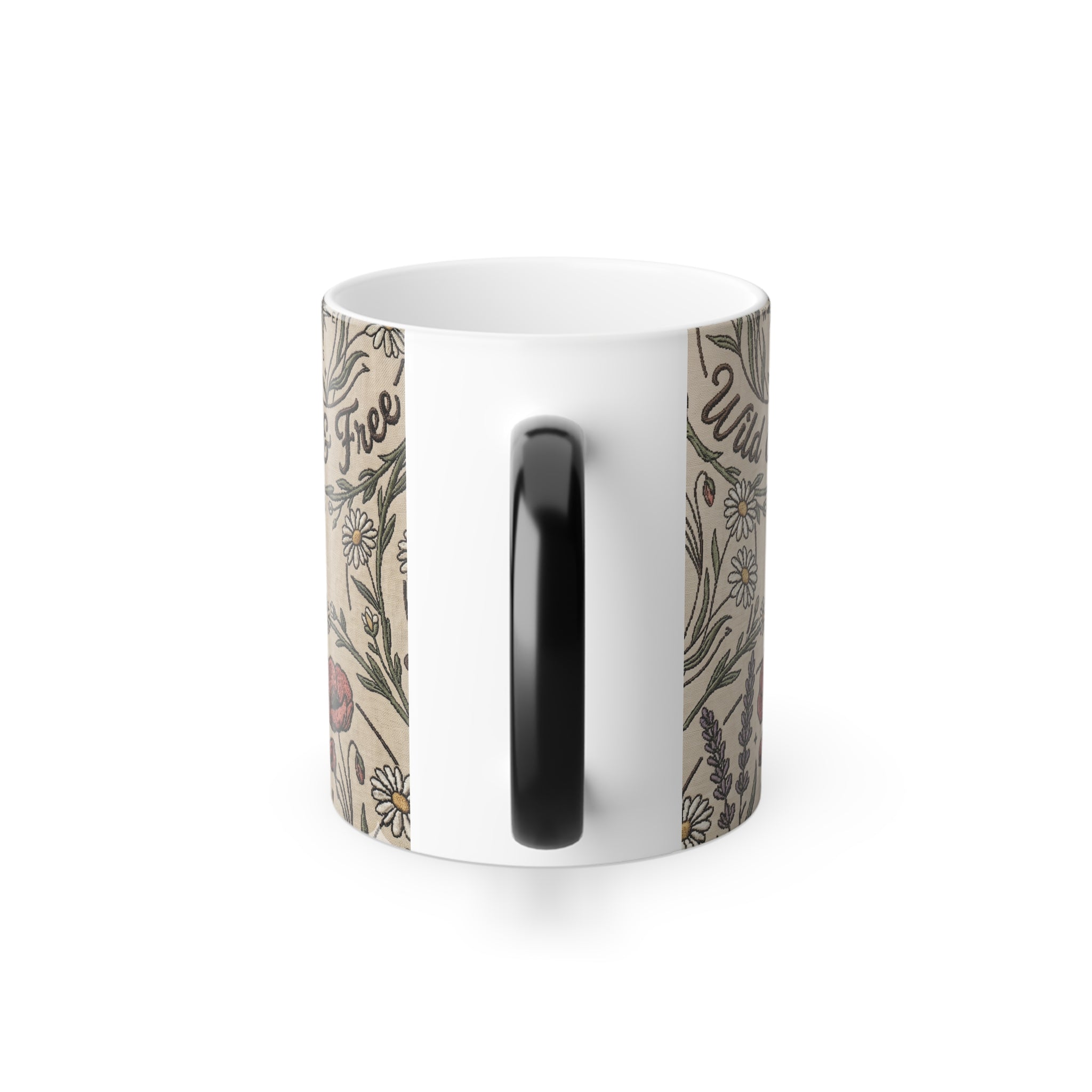 Color-Changing Mug — "Wild & Free" Floral Compass 11oz