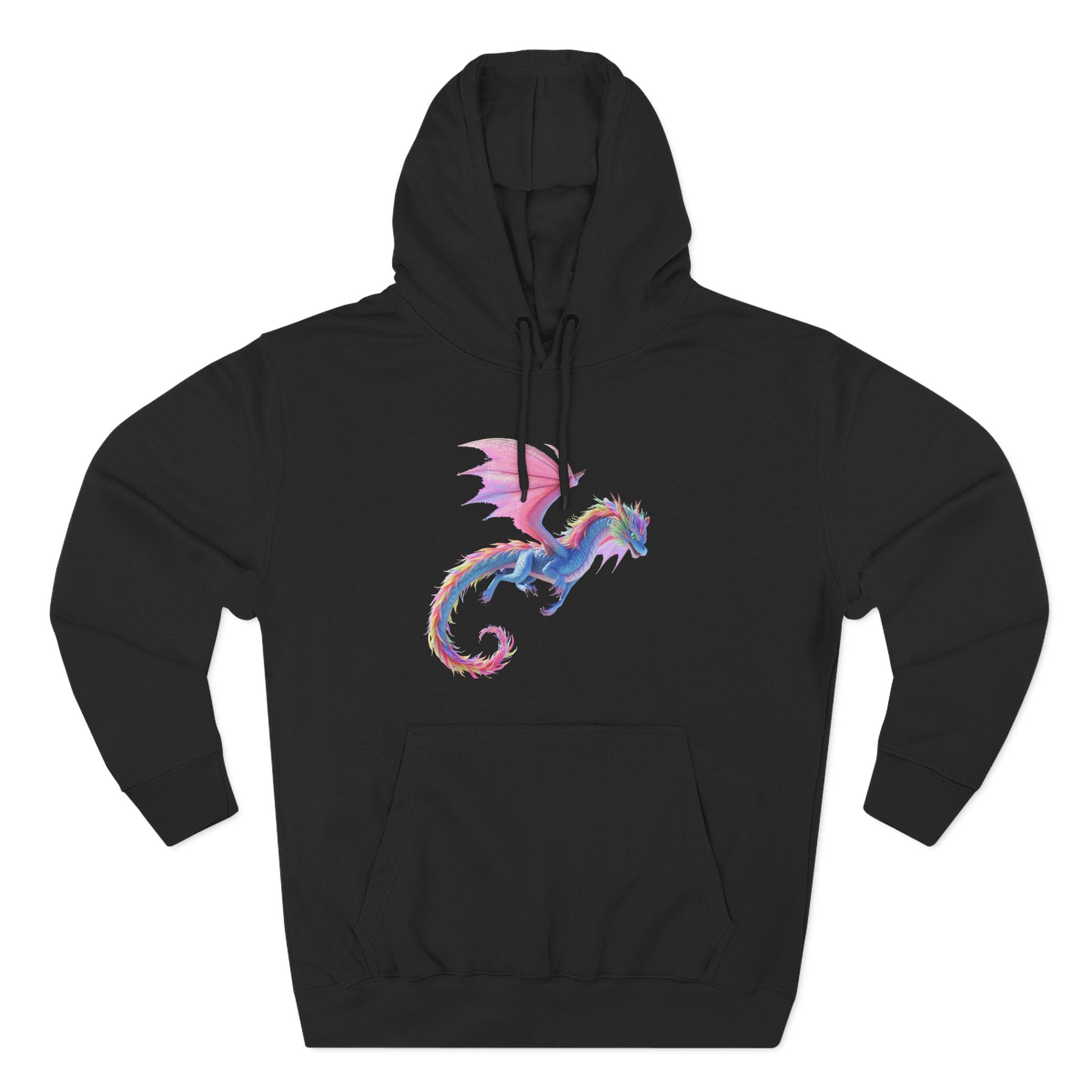 Dragon Watercolor Hoodie — Pastel Fantasy Flying Dragon Sweatshirt
