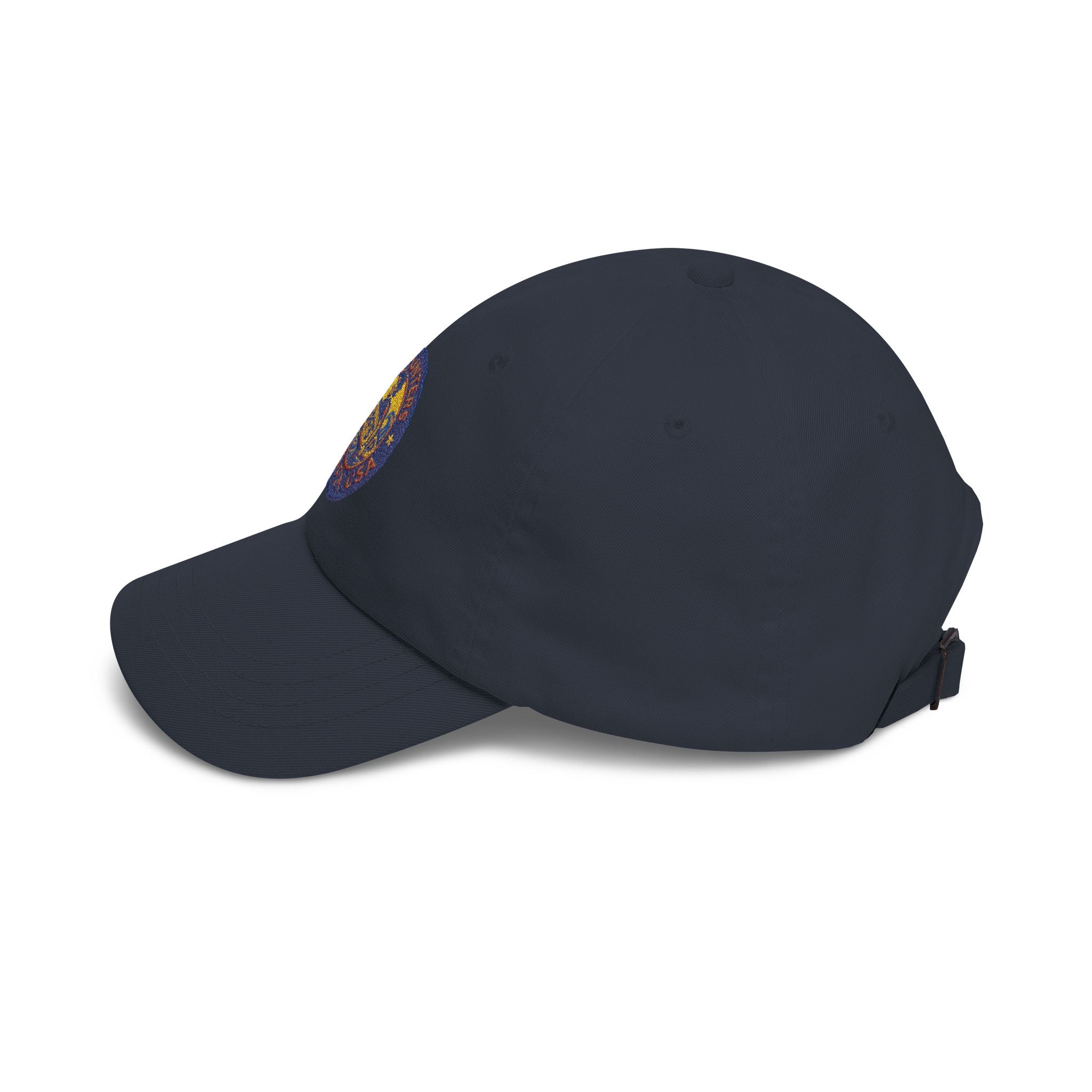 Dad Cap — Retro Surf Patch “Wave Hunter Surfin USA” Embroidered Baseball Hat