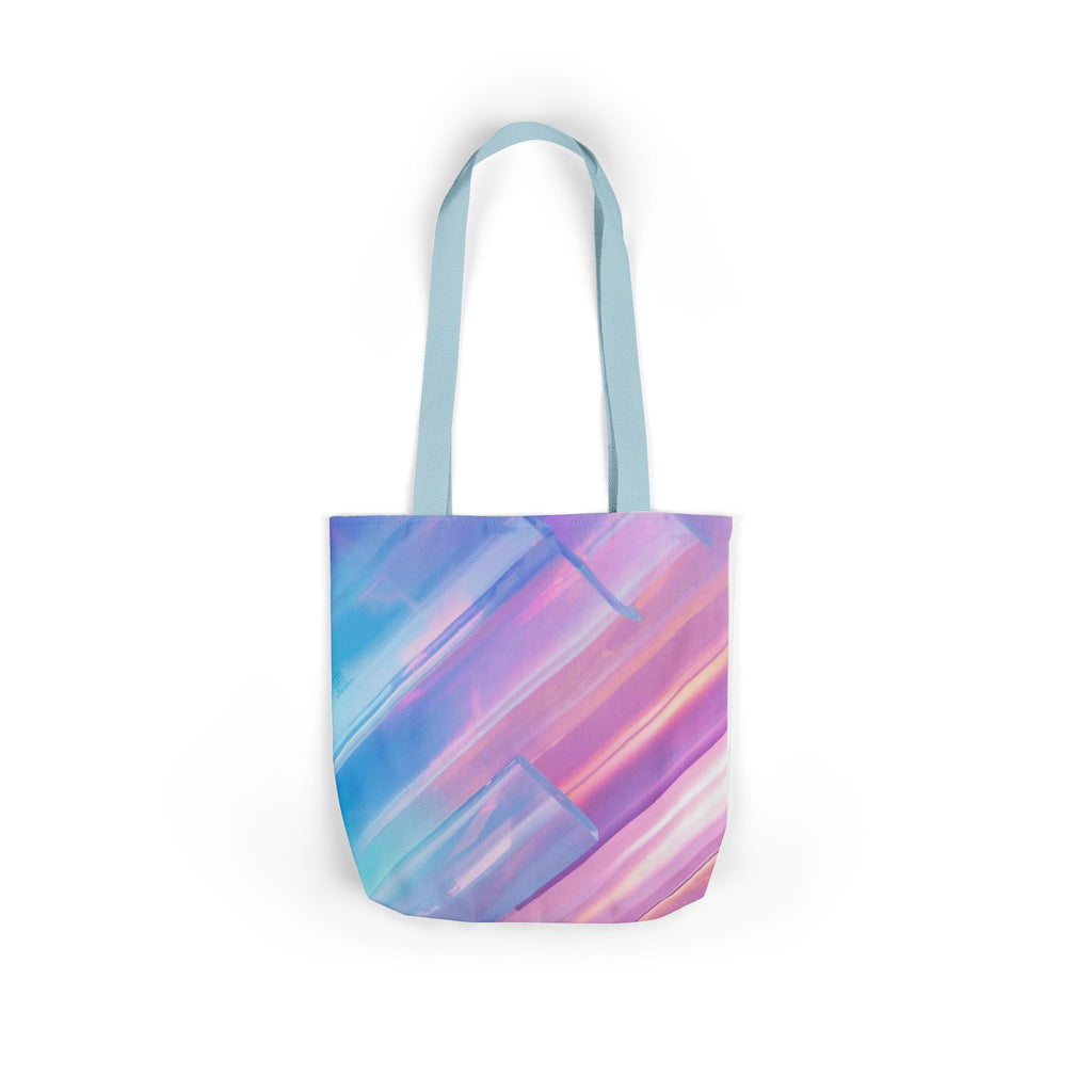 Pastel Brushstroke Canvas Tote — Colorful Abstract Shoulder Bag