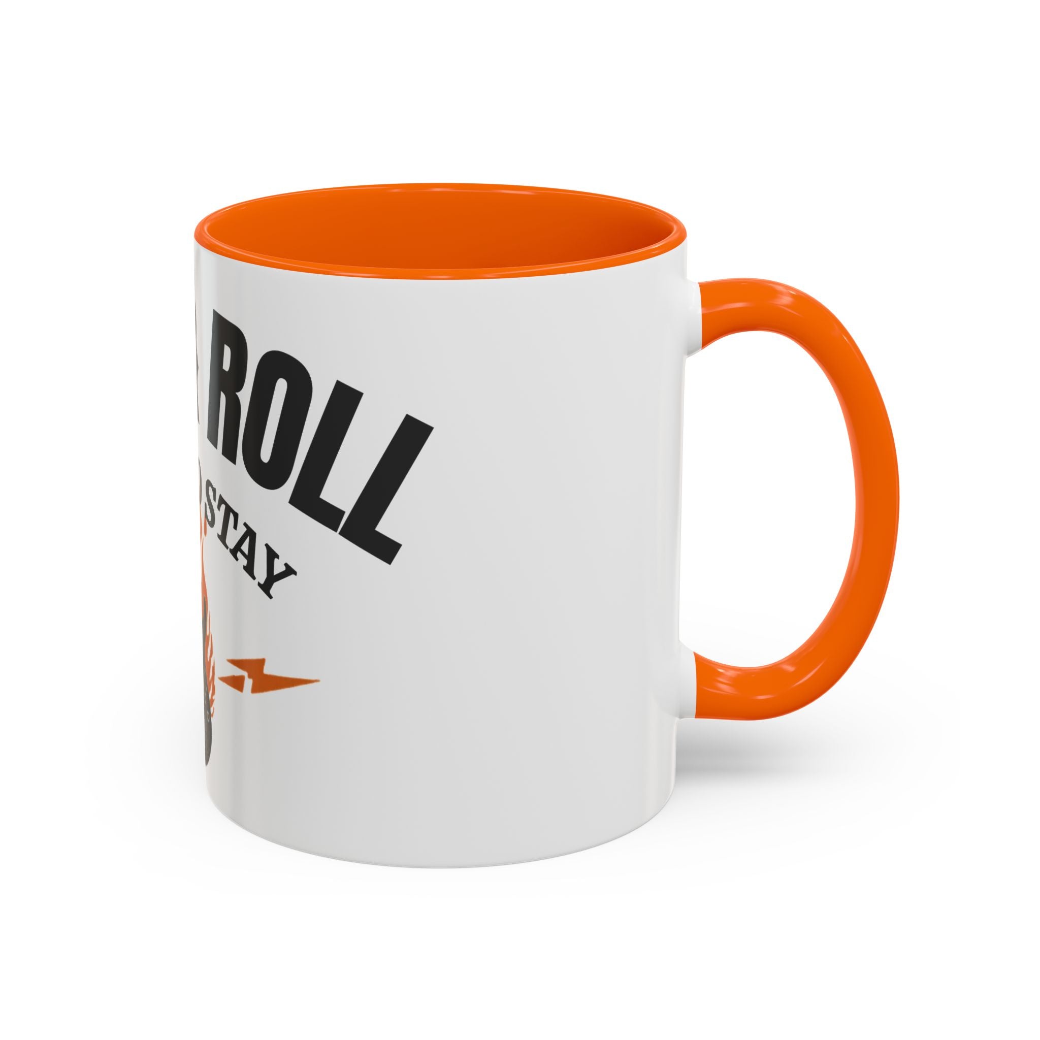 Rock & Roll Coffee Mug – "Here to Stay" Accent Ceramic Mug (11/15oz)