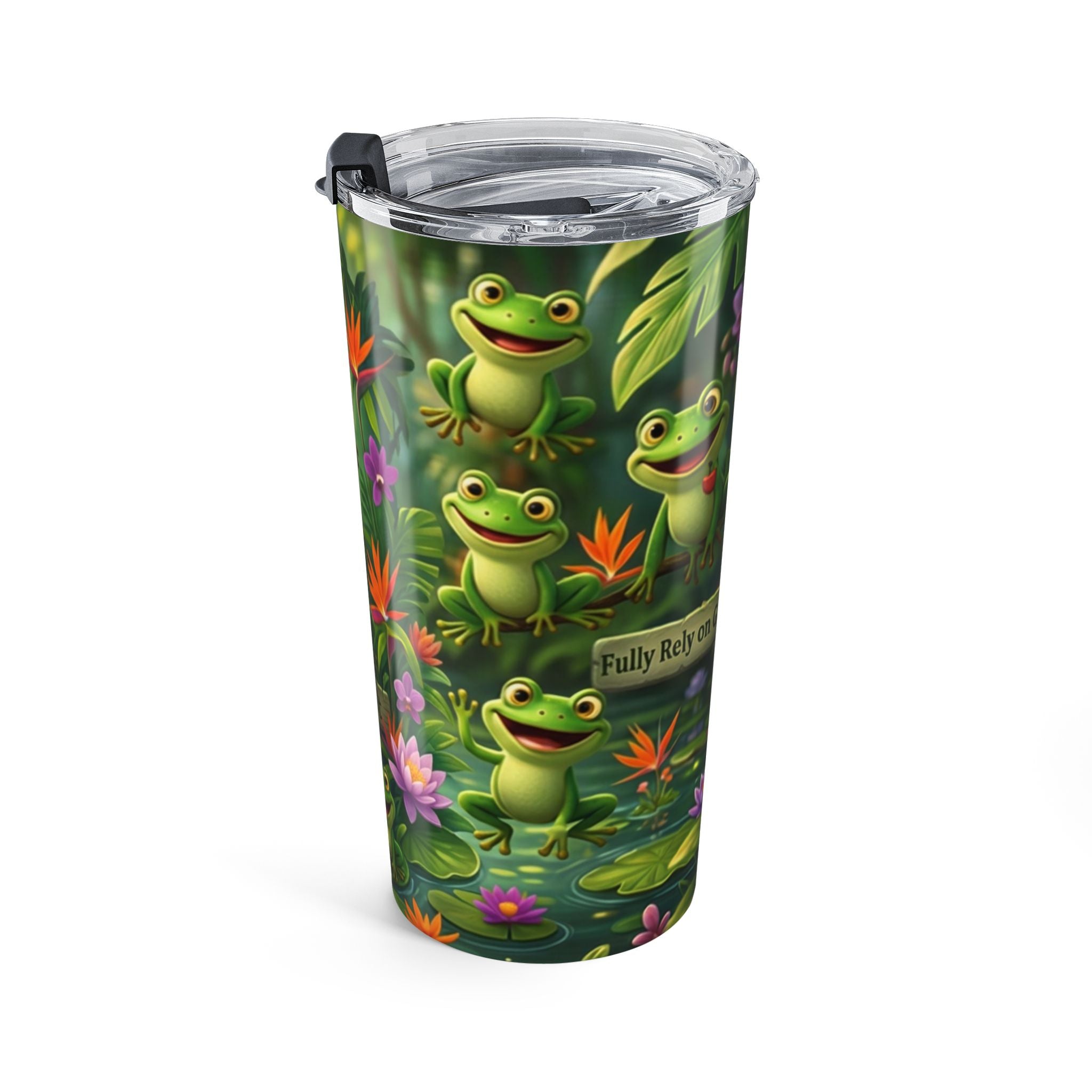 Frog Jungle 20oz Tumbler — Cute Frogs & Floral Travel Cup