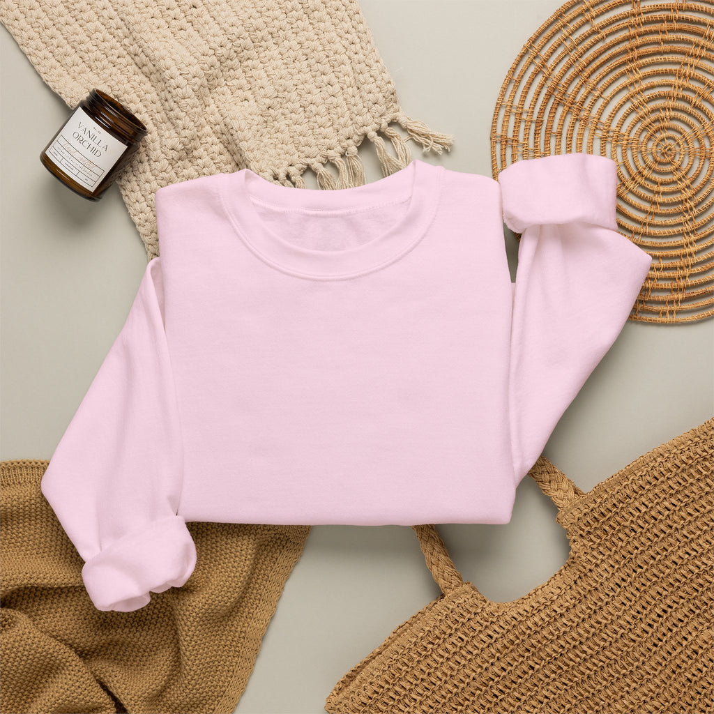 Crewneck Sweatshirt — Back Graphic Positive Notes Design ("A Place For Everyone Here")