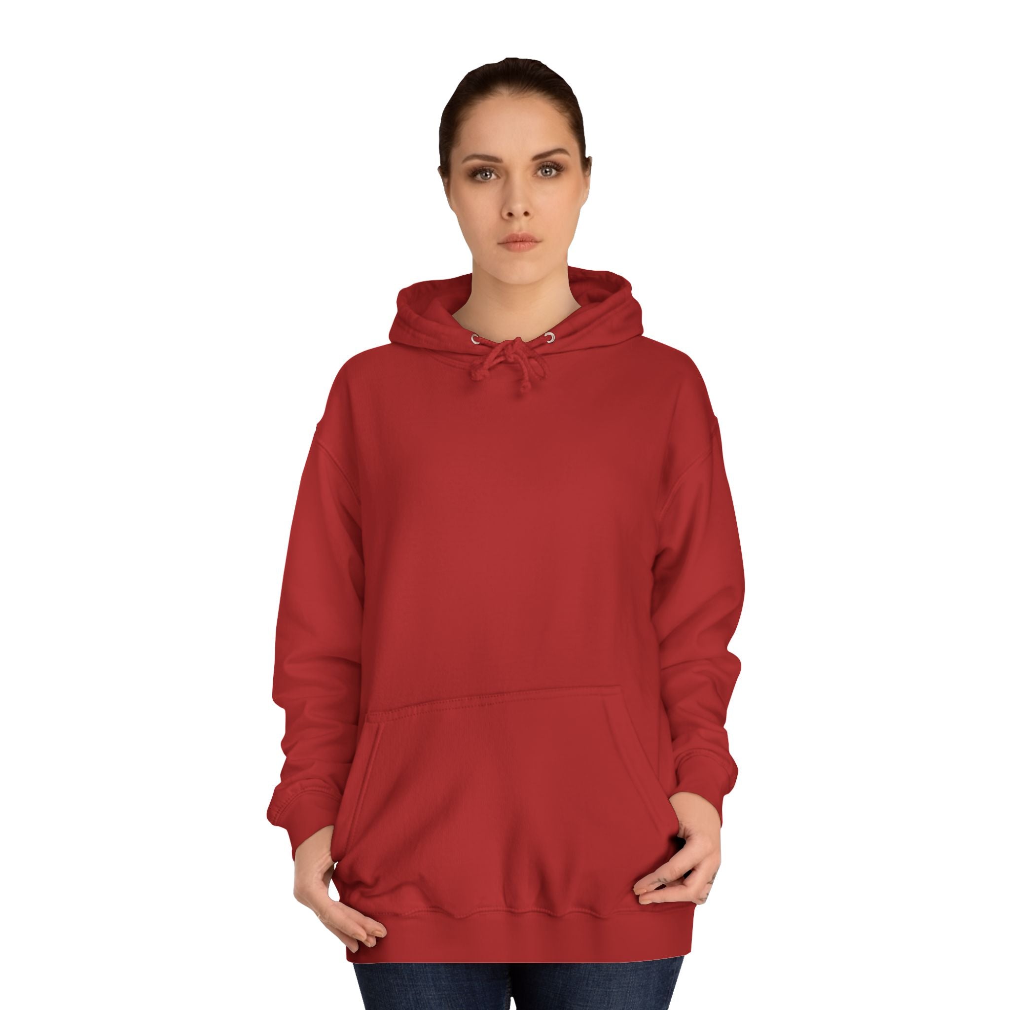 College Hoodie — Retro Sticky Notes Back Print, Cute Study Vibes