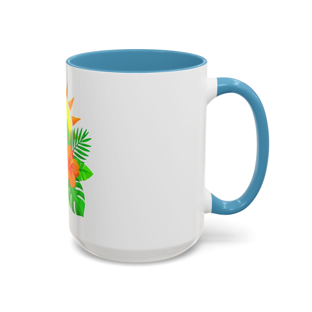 Tropical Sunrise Coffee Mug — Hibiscus Floral Travel Coffee Cup (11/15oz)