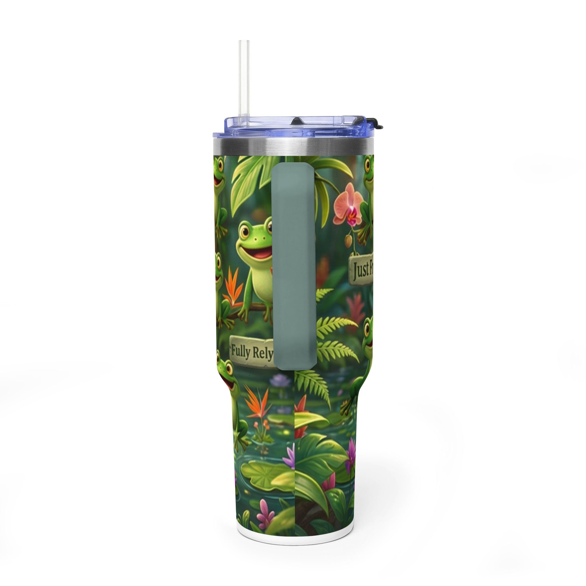 40oz Frog Tumbler – 'Just Frog It' Thermal Travel Cup