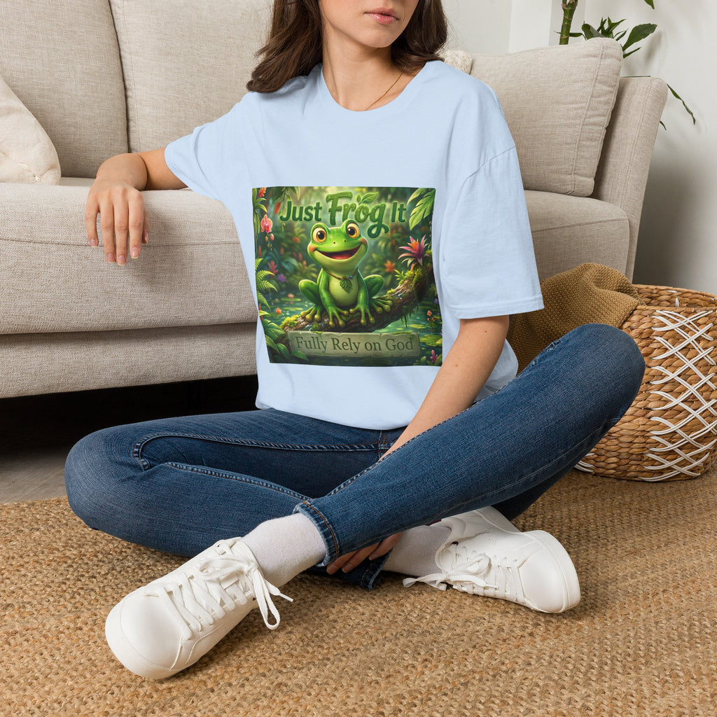 Just Frog It T-Shirt — Cute Frog Graphic Tee ("Just Frog It")