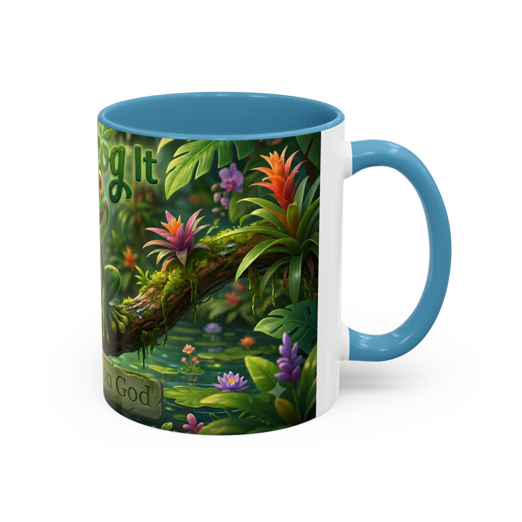 Just Frog It Coffee Mug — Faith-Inspired Cute Frog Accent Mug (11/15oz)