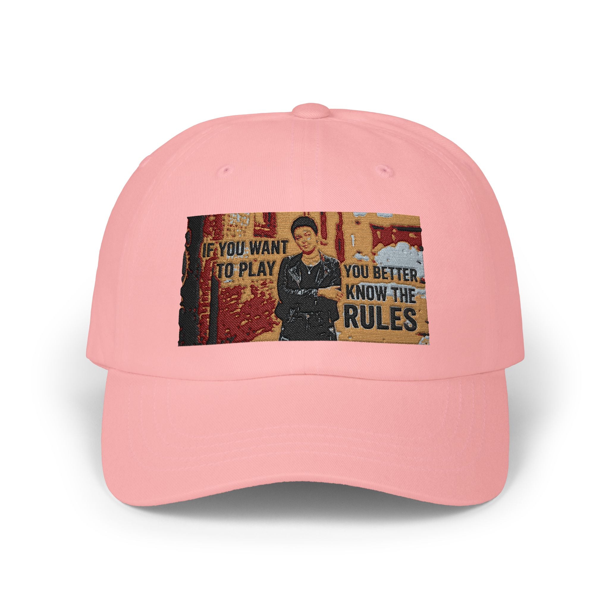Dad Cap – "You Want to Play? You Better Know the Rules" Vintage Street Art Embroidered Hat