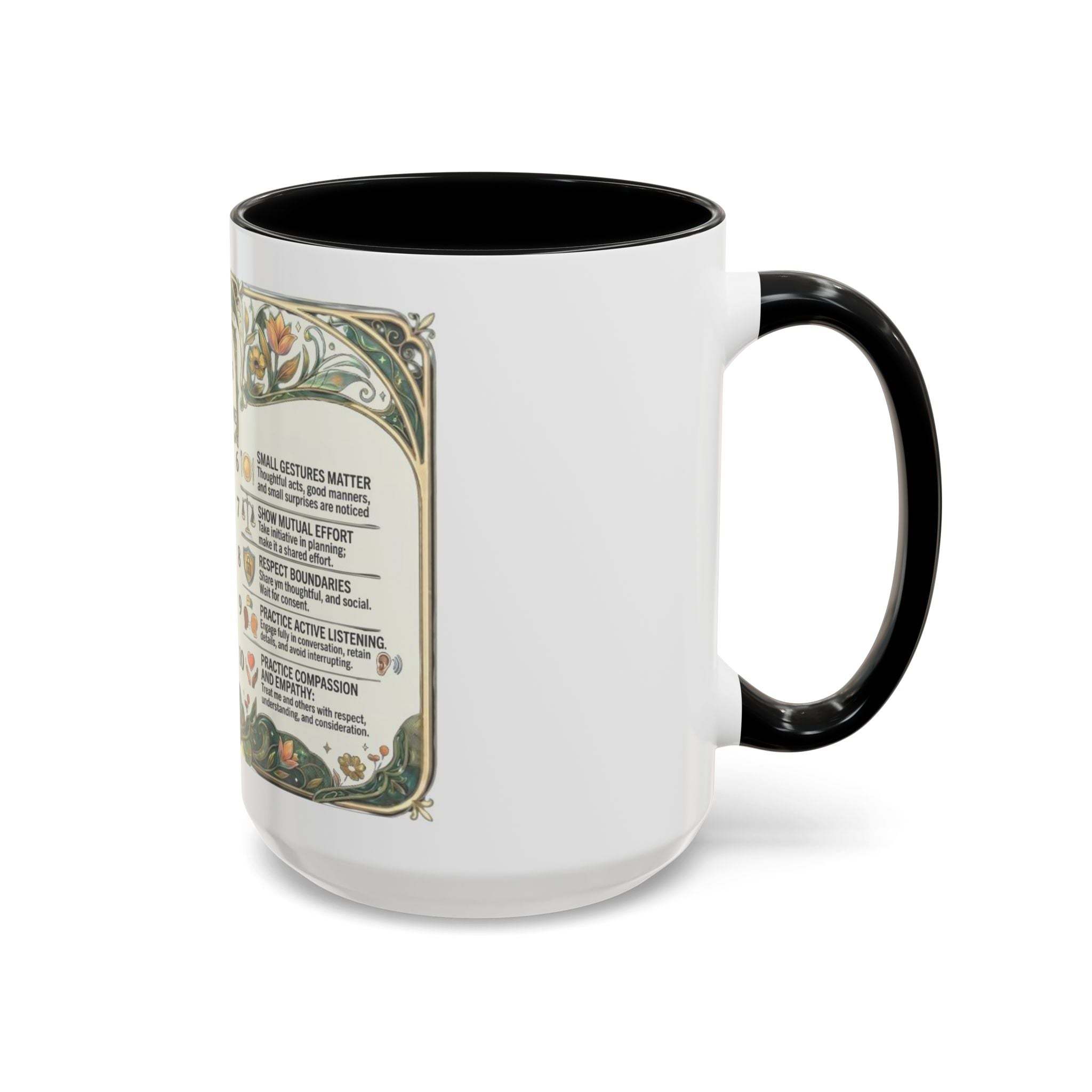 Accent Mug — '10 Rules for Dating Me' Decorative Coffee Cup