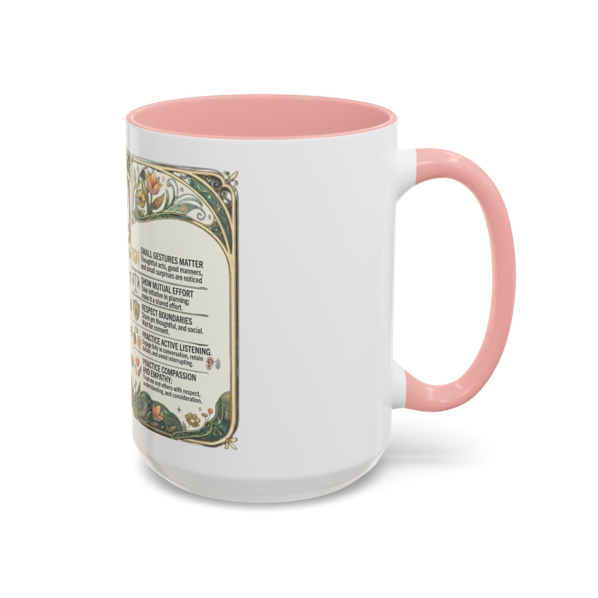 Accent Mug — '10 Rules for Dating Me' Decorative Coffee Cup