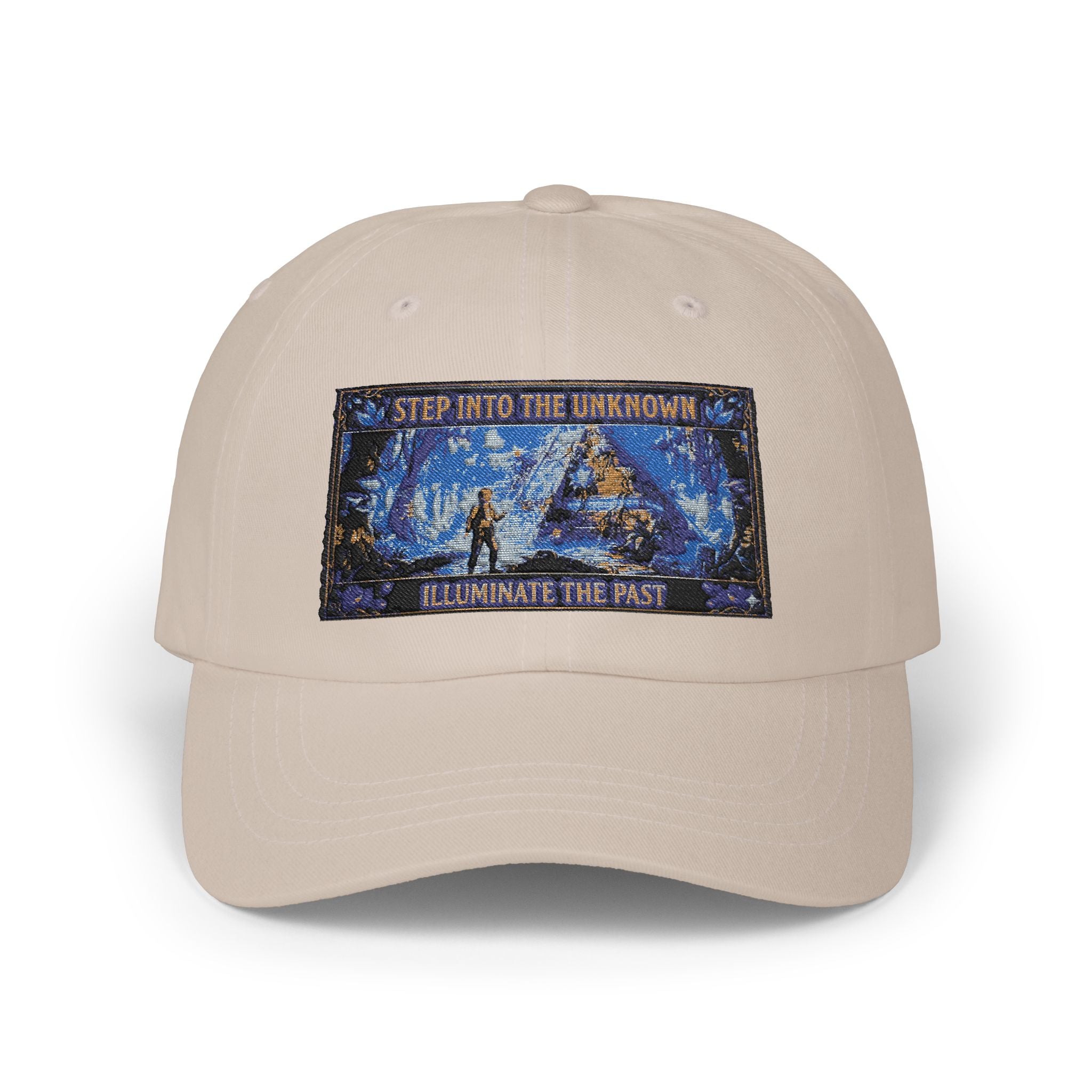 Dad Cap – 'Step Into the Unknown, Eliminate the Past' Adventure Embroidered Hat