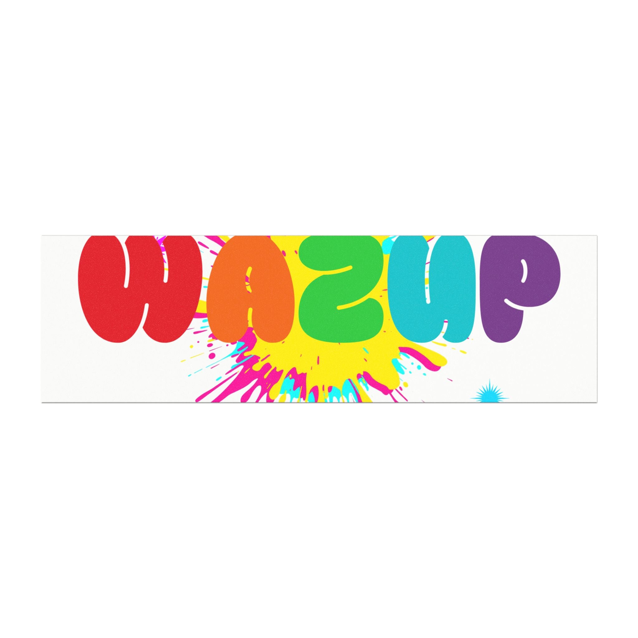 Car Magnet — Colorful "WAZUP" Splash Design