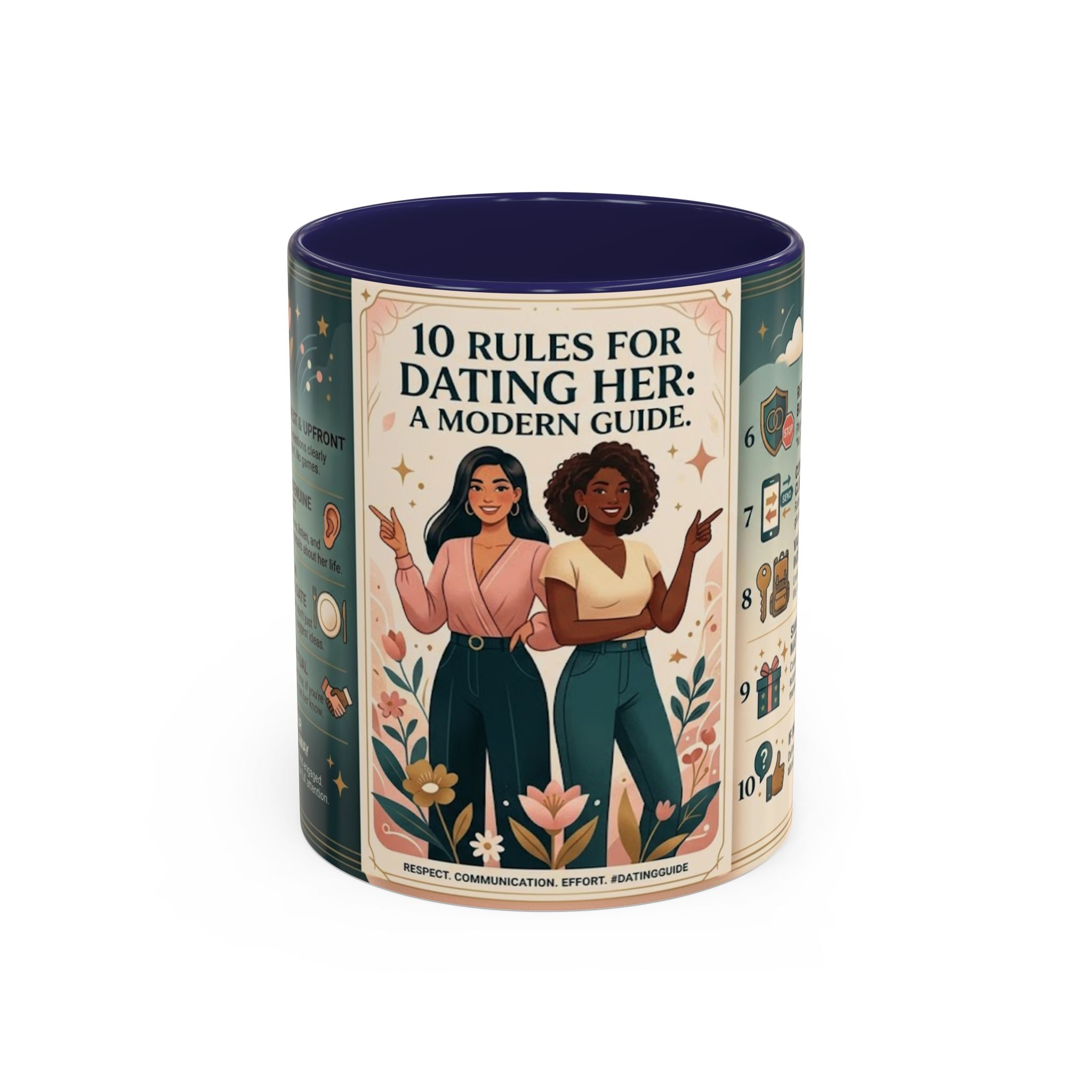 Coffee Mug - “10 Rules for Dating Her: A Modern Guide” Accent Ceramic Mug
