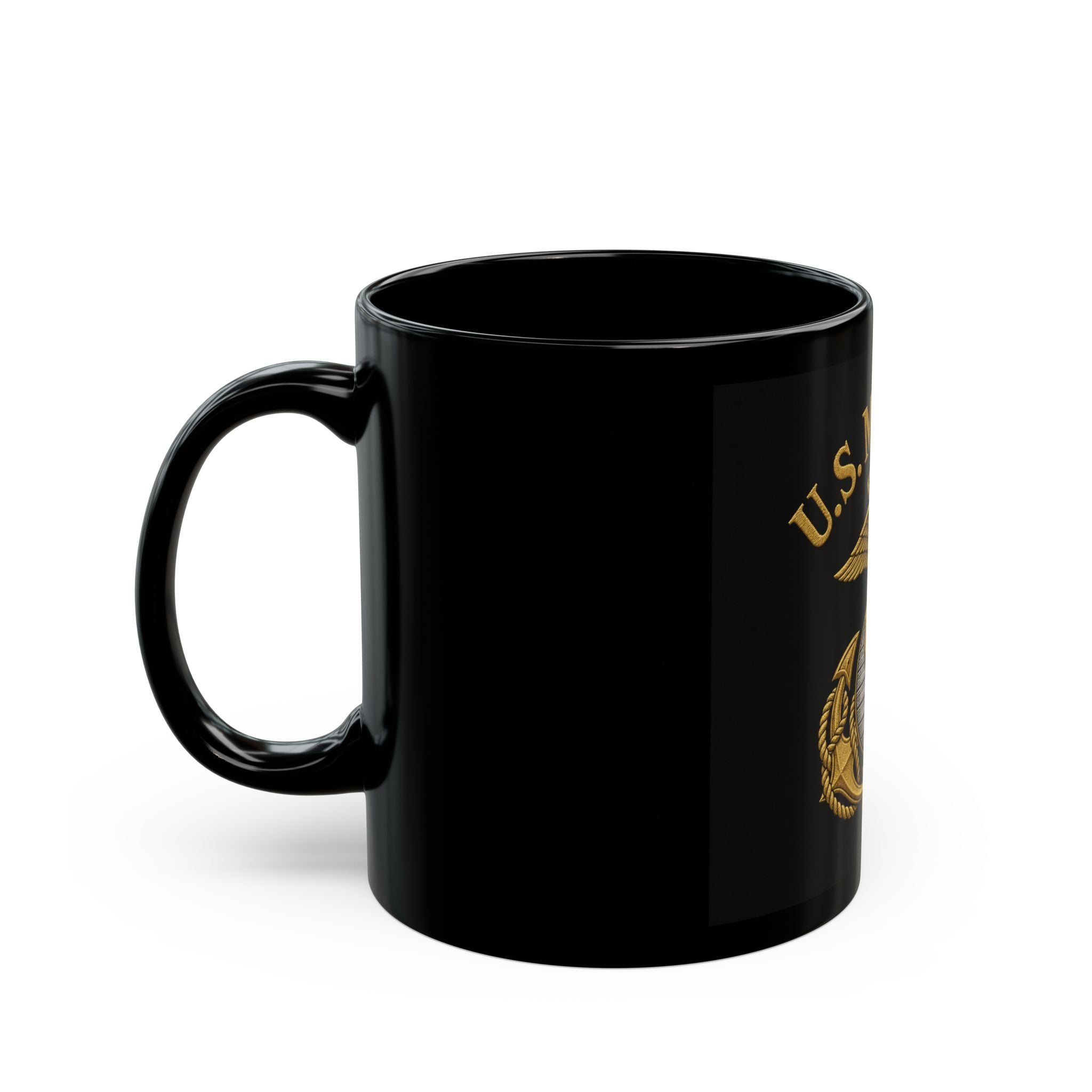 U.S. Marines Emblem Mug — Black Military Coffee Cup (11oz & 15oz)
