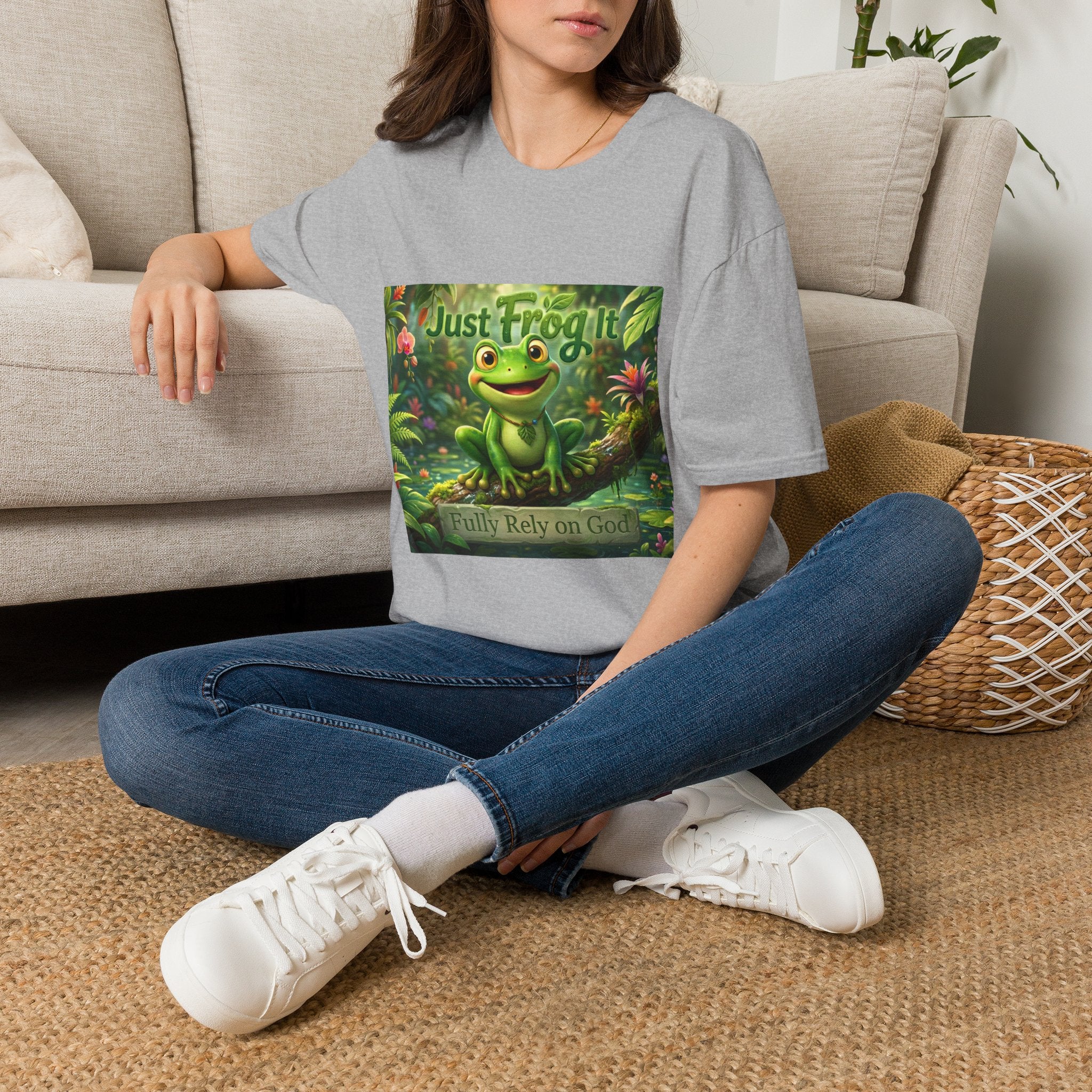 Just Frog It T-Shirt — Cute Frog Graphic Tee ("Just Frog It")