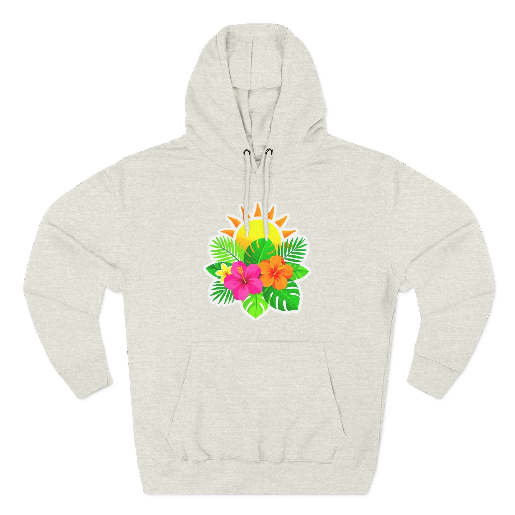 Tropical Hibiscus Hoodie — Sun & Palm Floral Pullover