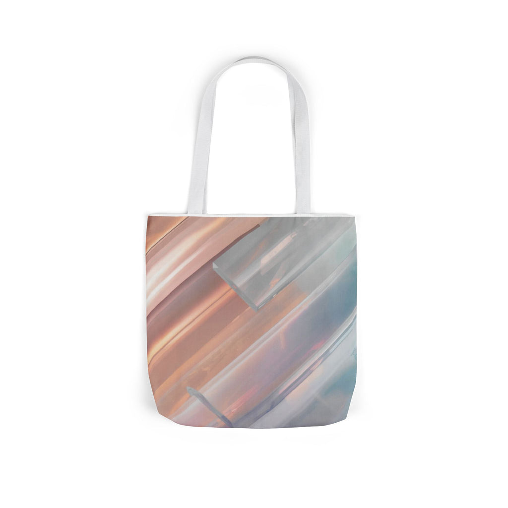 Abstract Pastel Brushstroke Canvas Tote — Artistic Watercolor Shoulder Bag