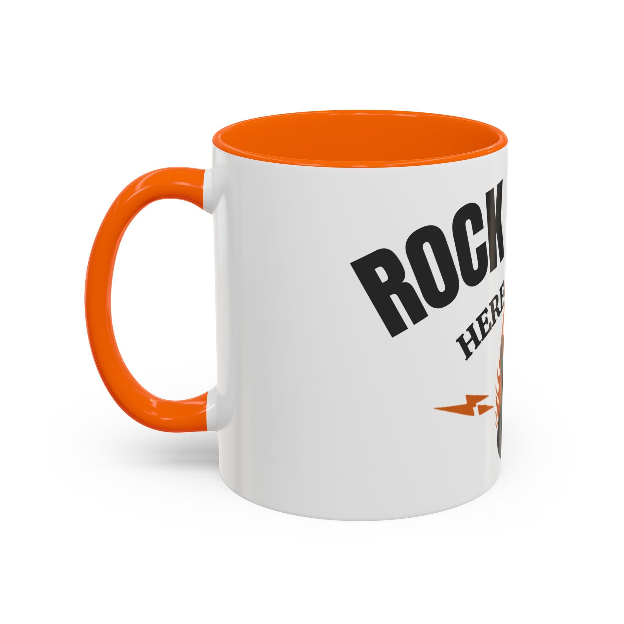 Rock & Roll Coffee Mug – "Here to Stay" Accent Ceramic Mug (11/15oz)