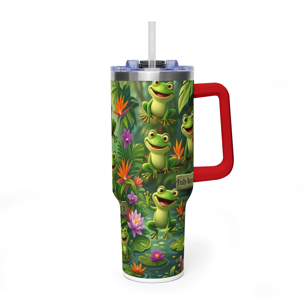 40oz Frog Tumbler – 'Just Frog It' Thermal Travel Cup