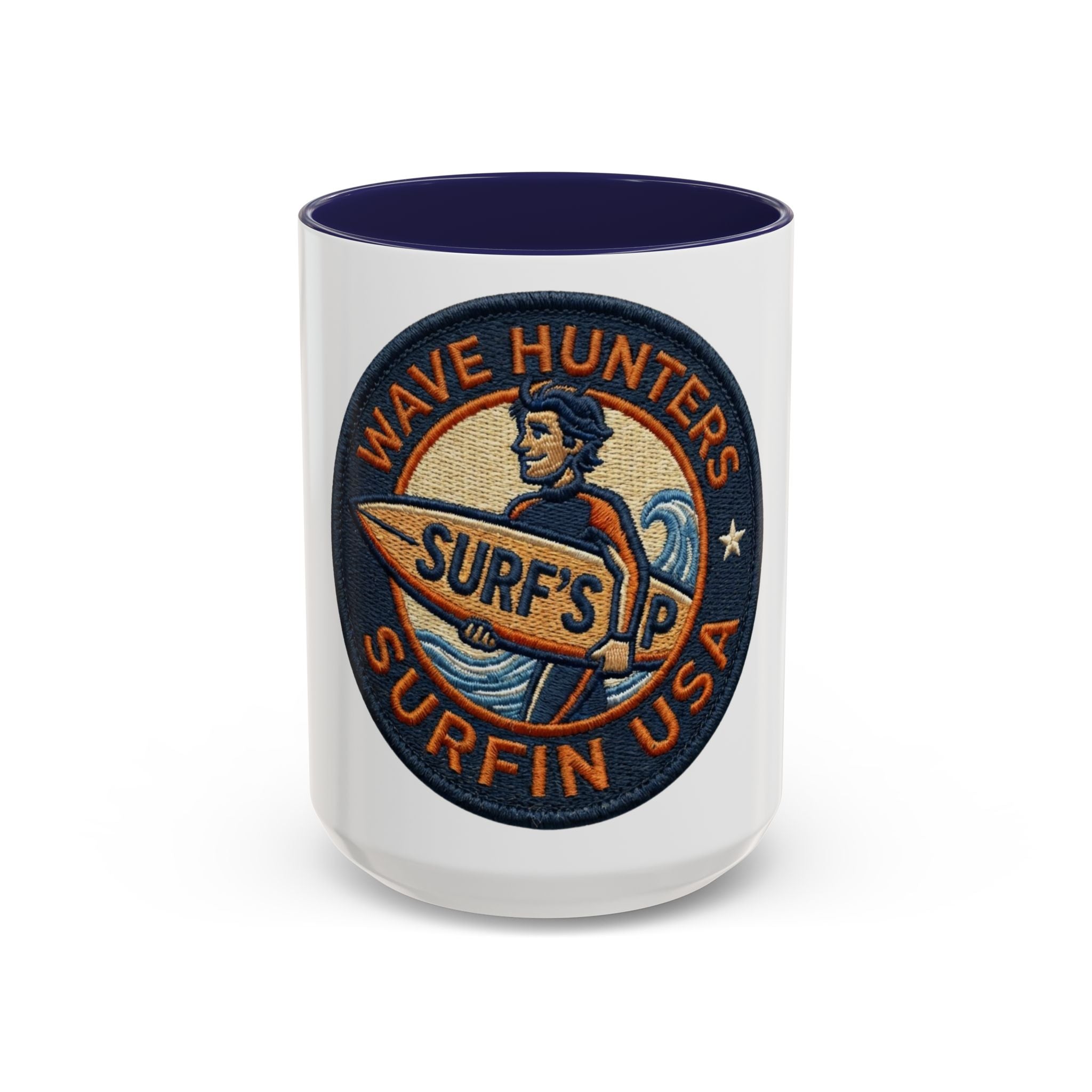 Surf's Up Wave Hunters Coffee Mug — Retro Surfin' USA Accent Mug