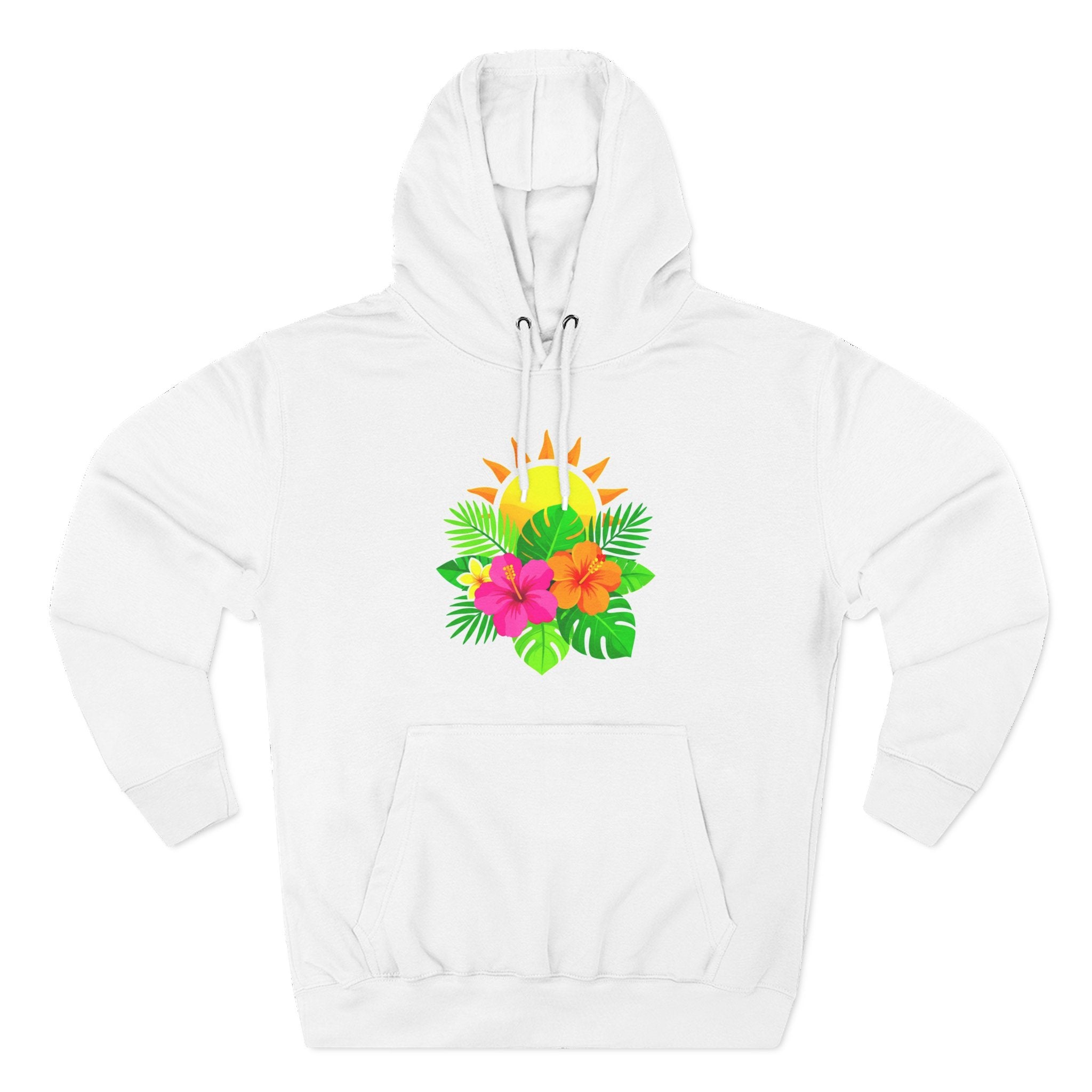 Tropical Hibiscus Hoodie — Sun & Palm Floral Pullover