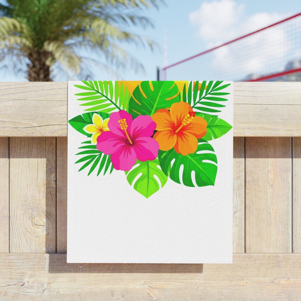 Tropical Hibiscus Sun Beach Towel
